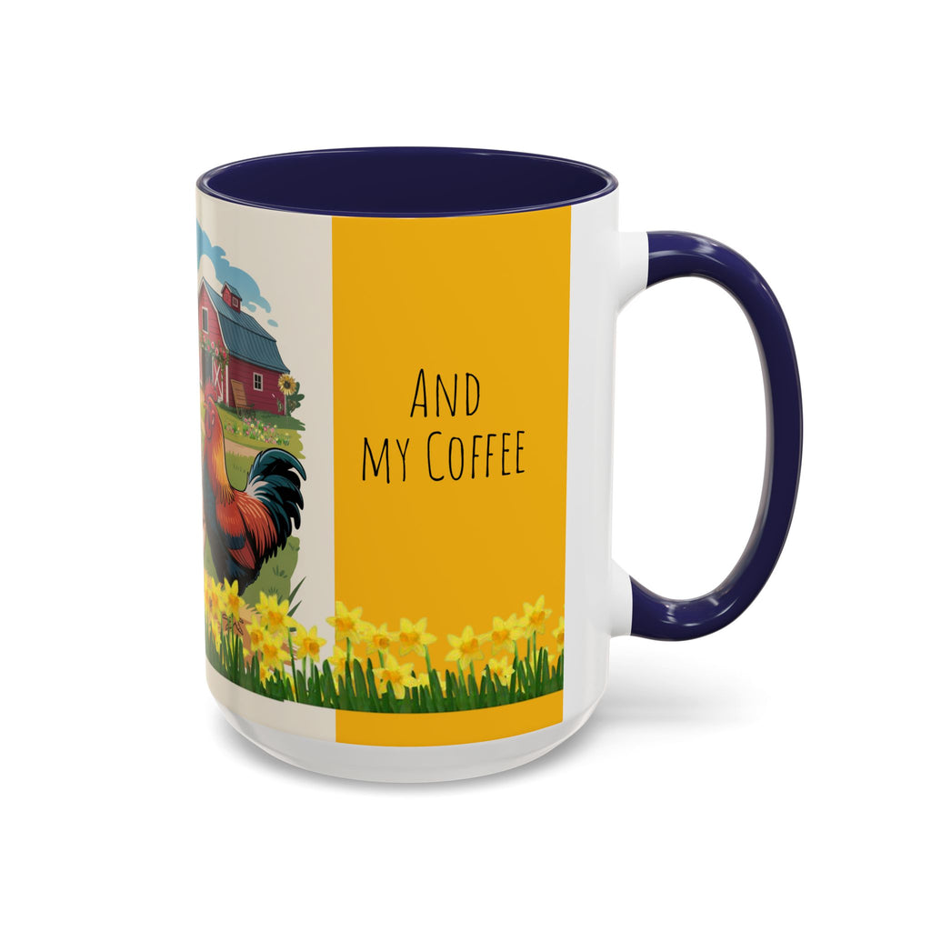 Farmhouse Chic Accent Coffee Mug - "And My Coffee" Design