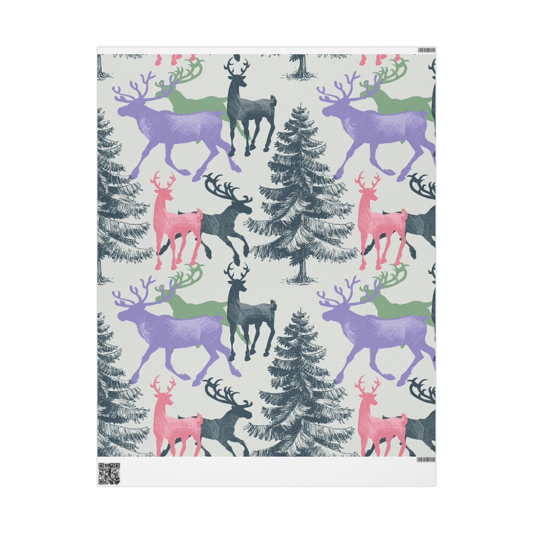 Whimsical Reindeer Wrapping Paper for Holidays