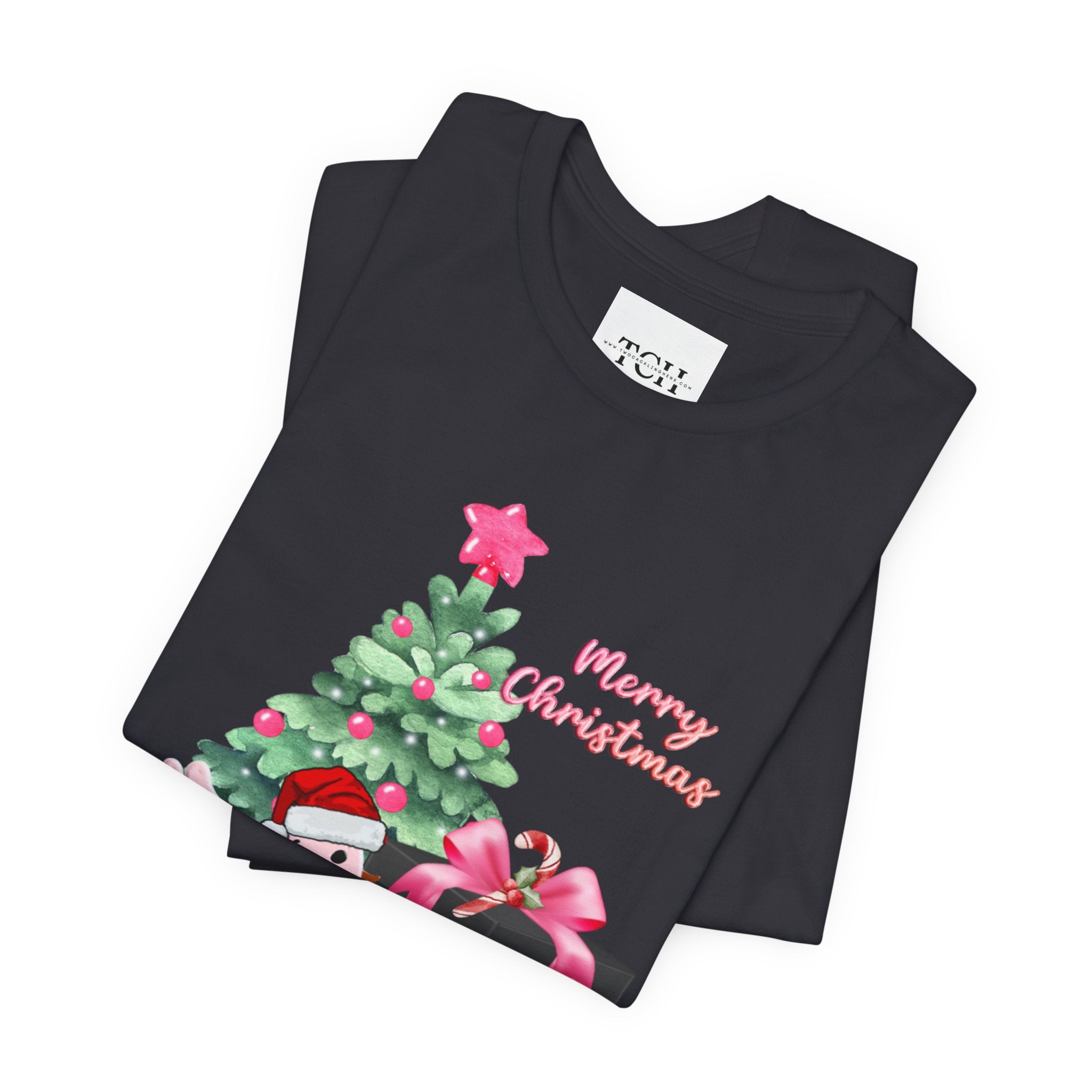 Pink Christmas Chick Tee, Merry Christmas Shirt