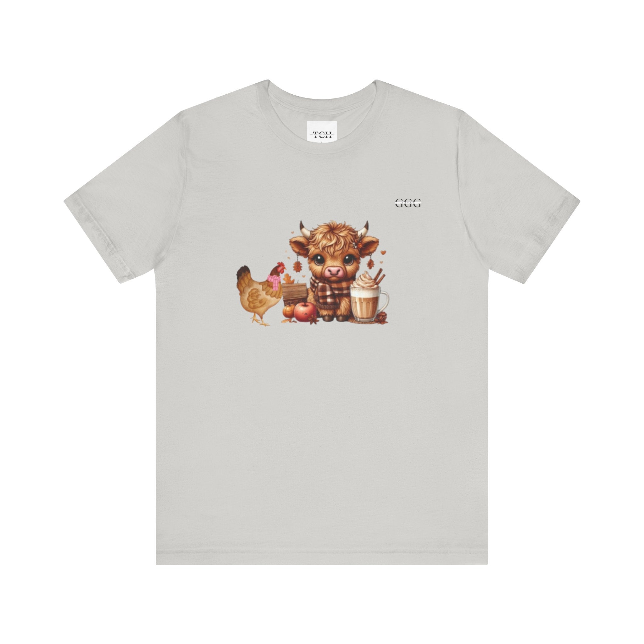 Adorable Farm Animal Tee, Cute Cow and Chicken T-Shirt, Animal Lover Gift, Funny Farm Shirt, Casual Everyday Wear