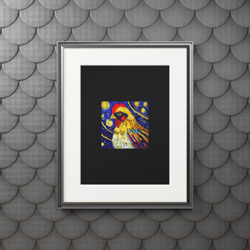 Vibrant Chicken Art Print,  Farmhouse Style Artwork, Perfect for Kitchen or Gallery