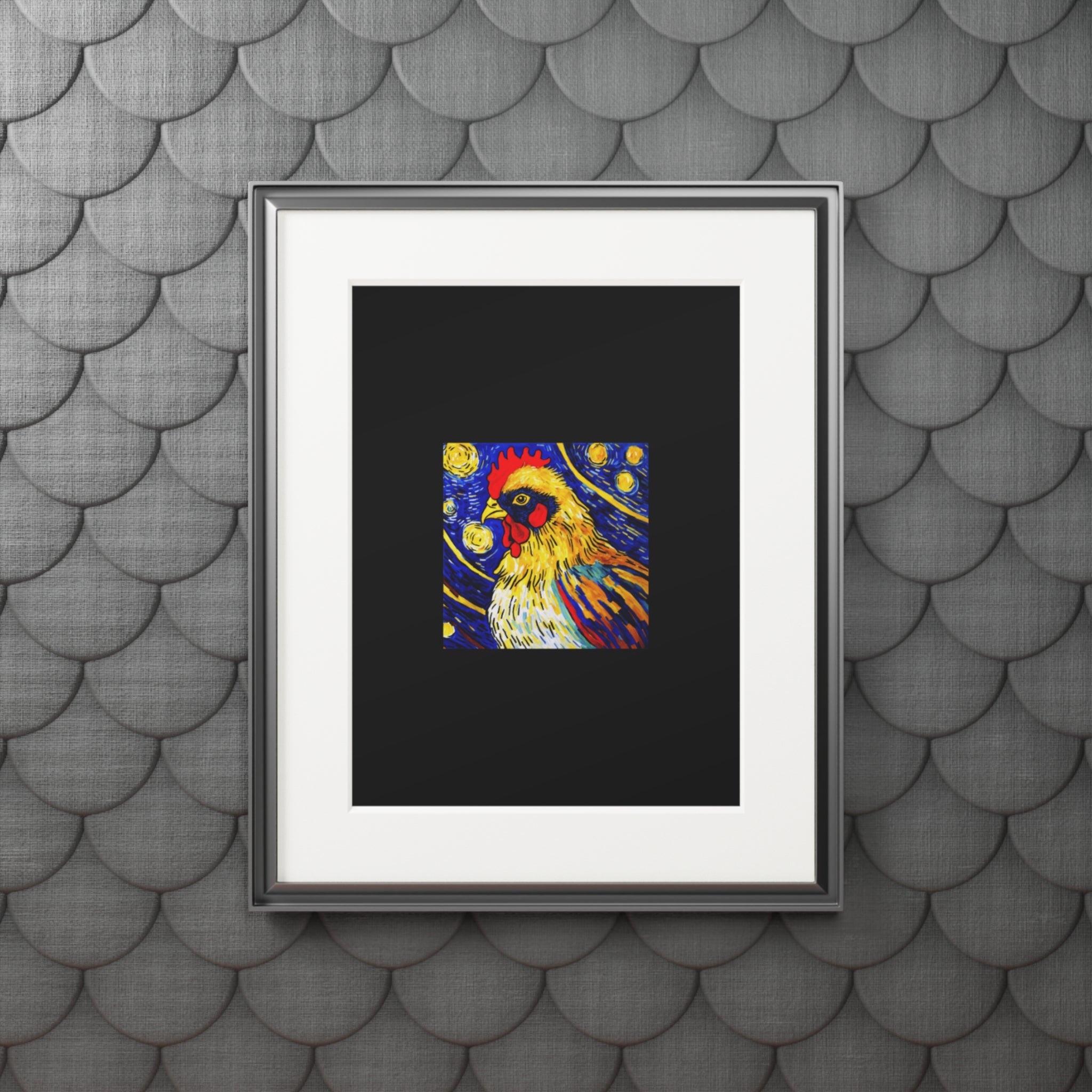 Vibrant Chicken Art Print,  Farmhouse Style Artwork, Perfect for Kitchen or Gallery