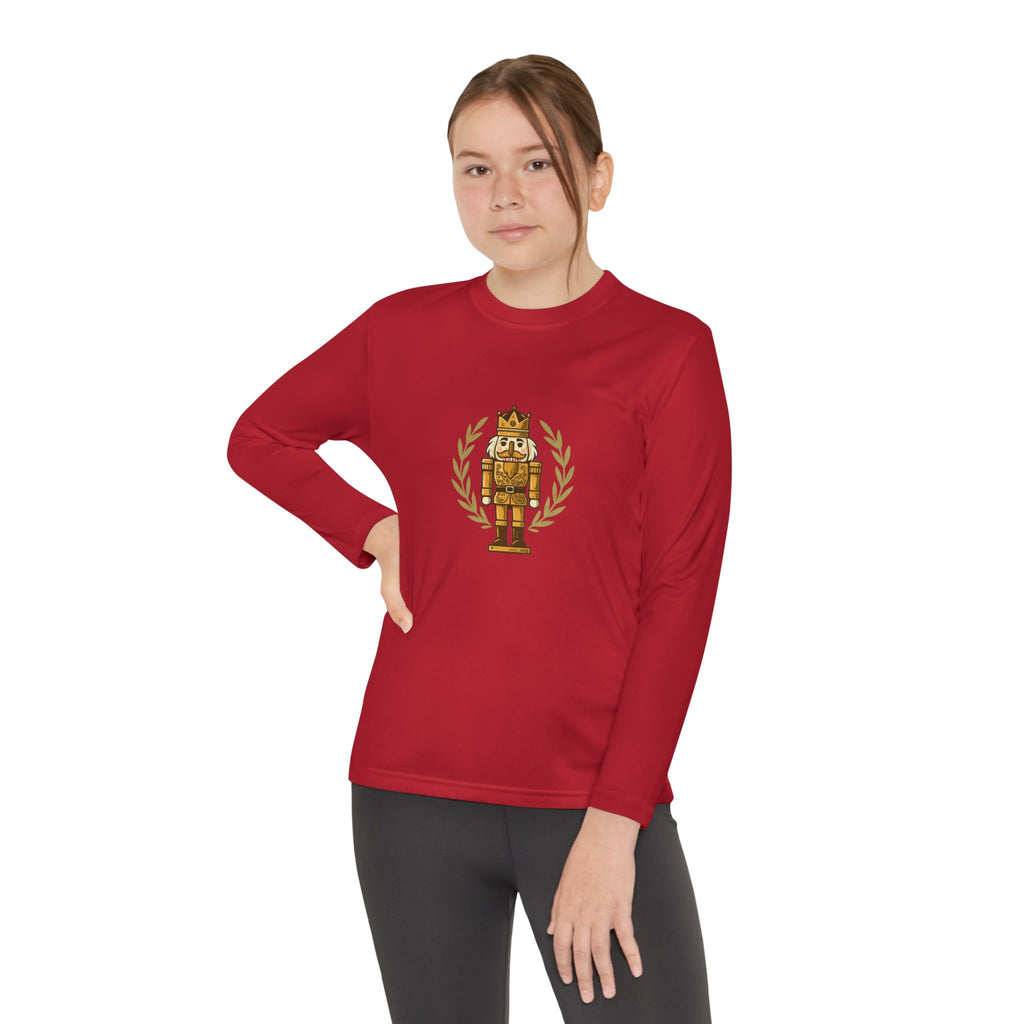 Youth Long Sleeve Tee — Golden Nutcracker Champion Graphic