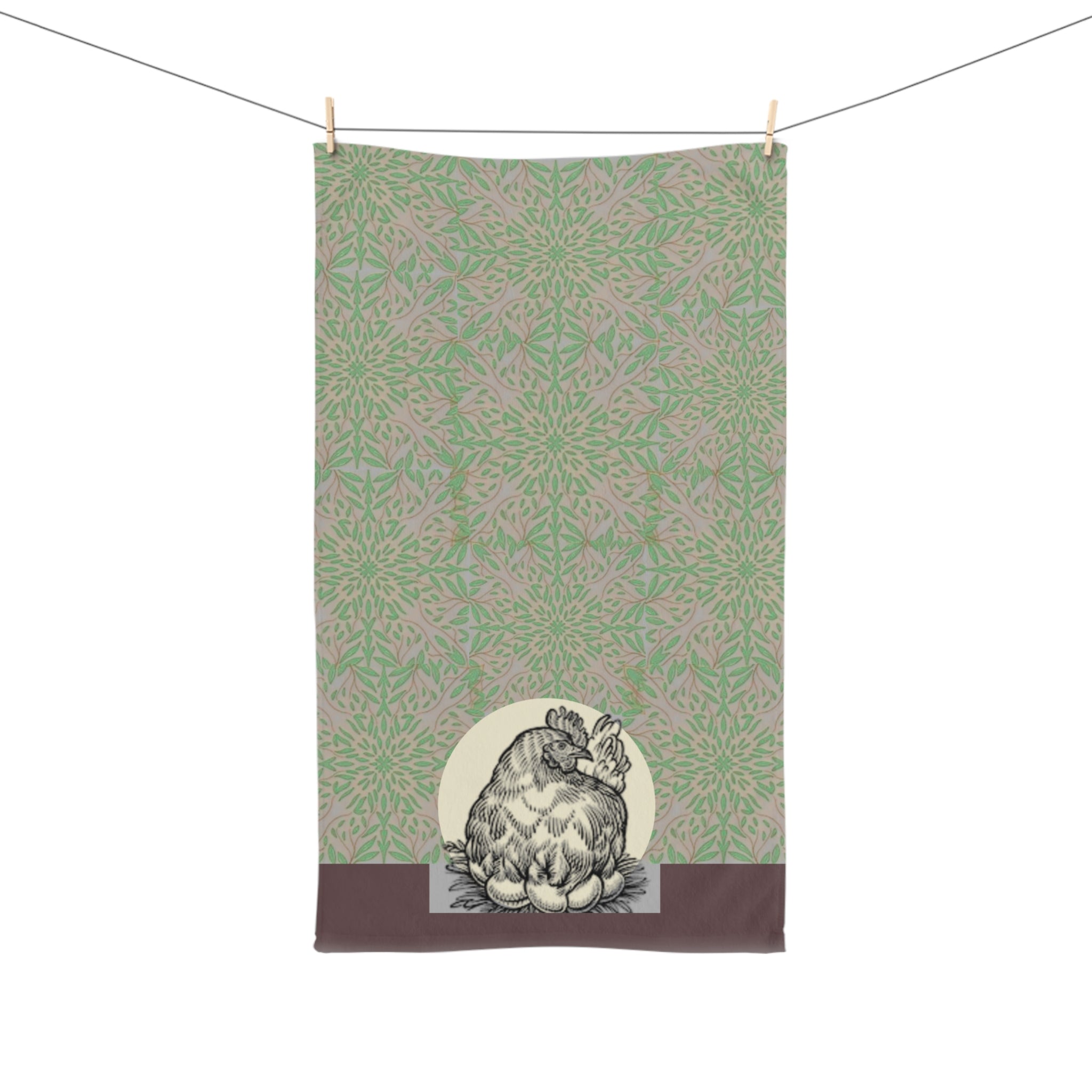 Vintage Look Chicken Kitchen Hand Towel