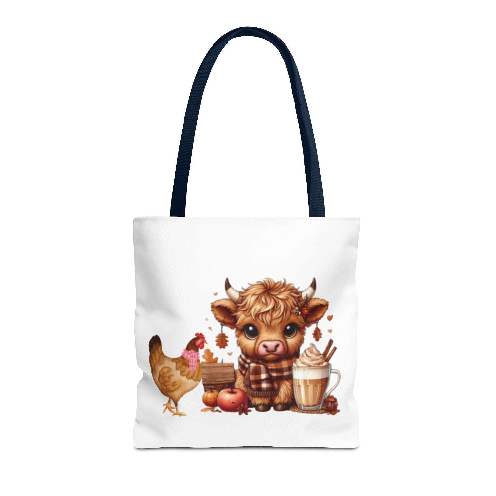 Friends- Cute Cow & Chicken Tote Bag for Farm Lovers, Harvest Market Bag