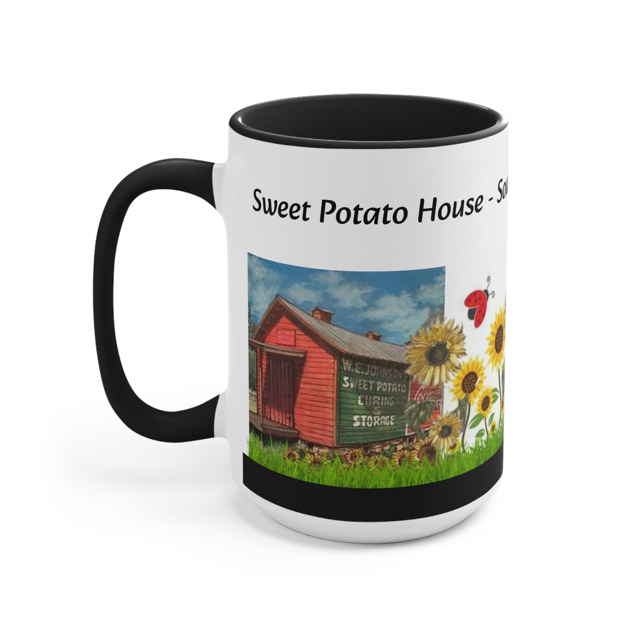 Sweet Potato House Mug, Roopville GA Local Collectible - Black