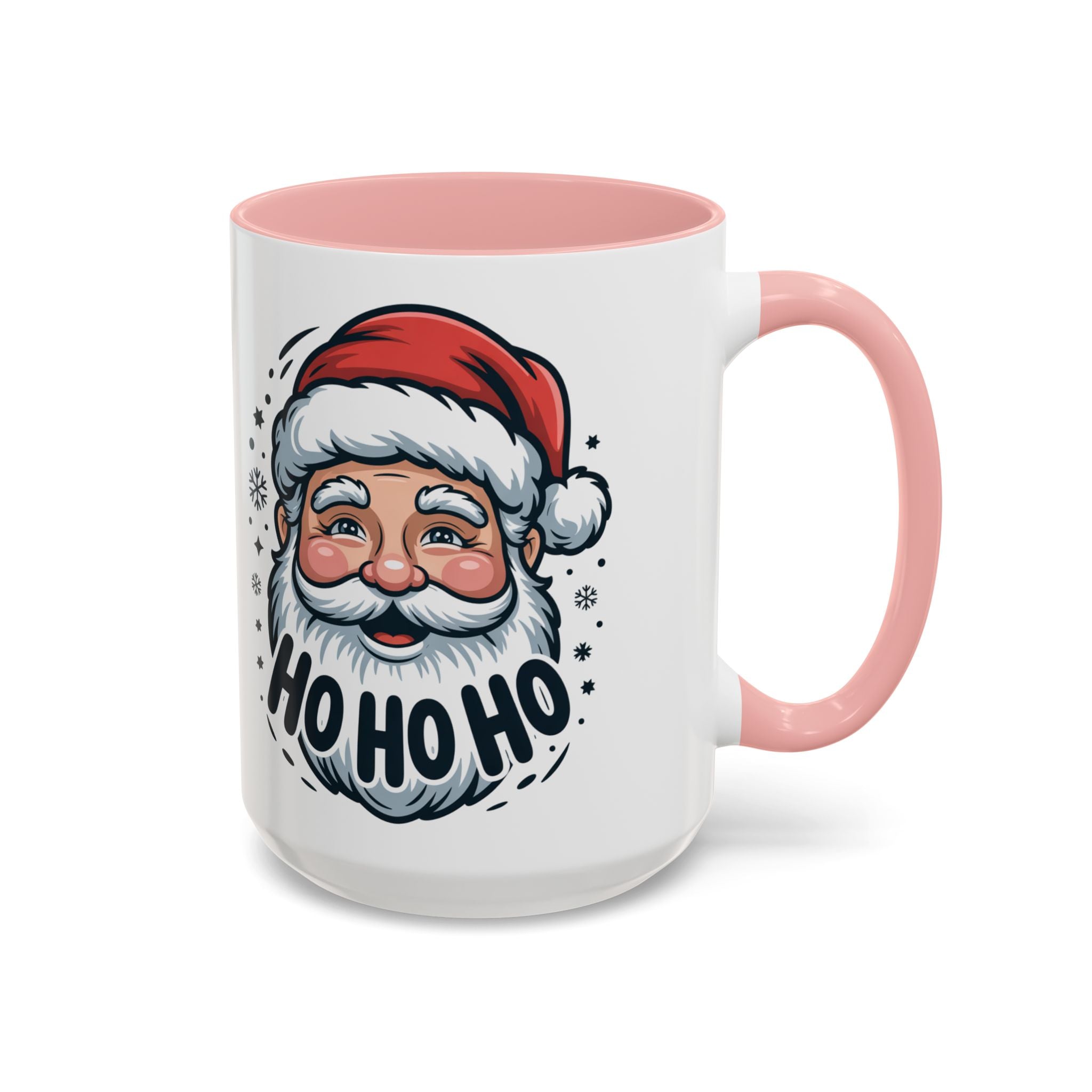 Santa "Ho Ho Ho" Accent Coffee Mug — Festive Holiday Christmas Gift (11/15oz)