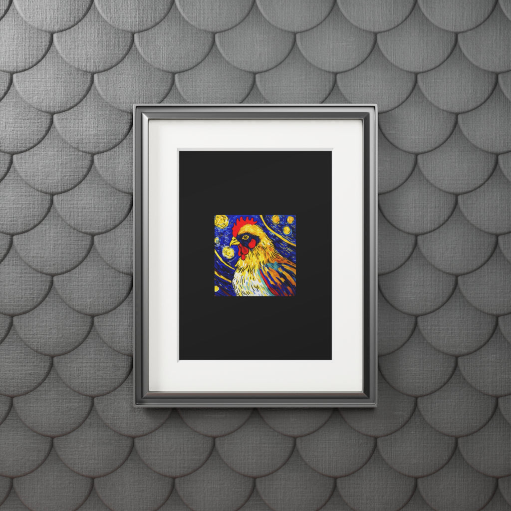 Vibrant Chicken Art Print,  Farmhouse Style Artwork, Perfect for Kitchen or Gallery