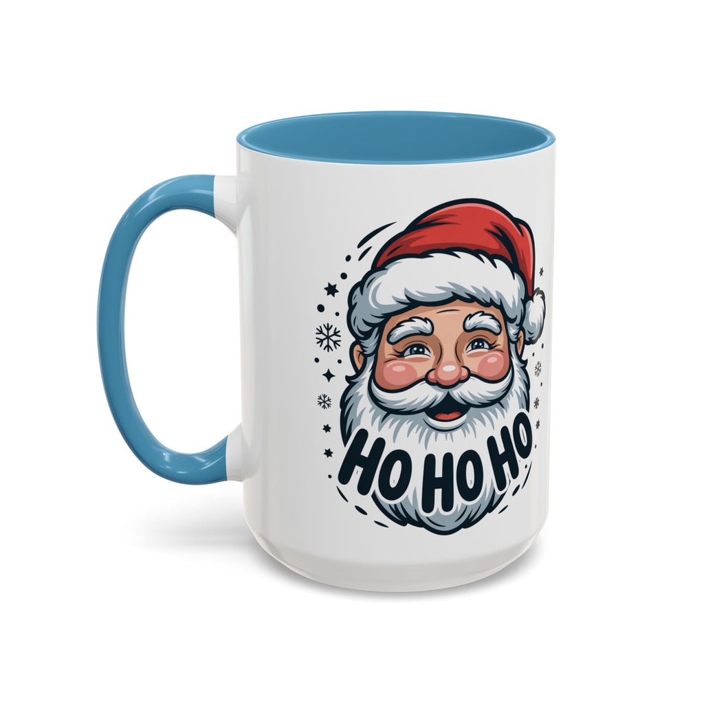 Santa "Ho Ho Ho" Accent Coffee Mug — Festive Holiday Christmas Gift (11/15oz)