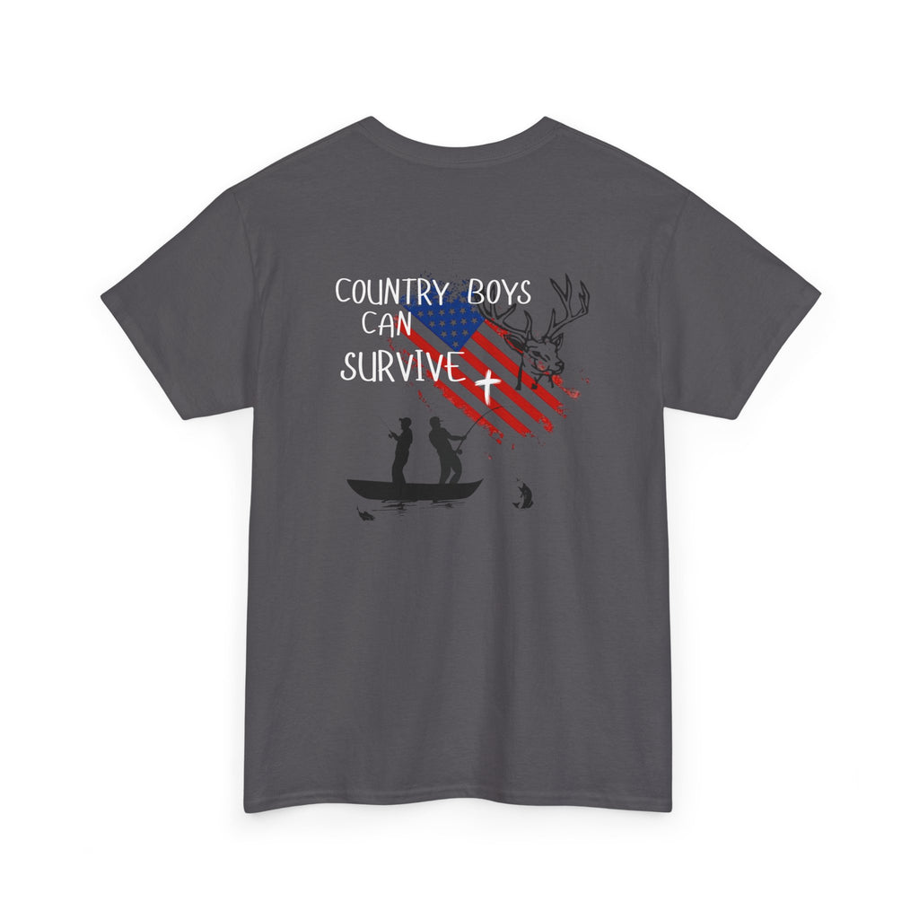 Men Country Boys Can Survive Heavy Cotton Tee, Casual Vintage Tee, Country Style Shirt, Gift for Outdoorsy Friends, Hunting [...]