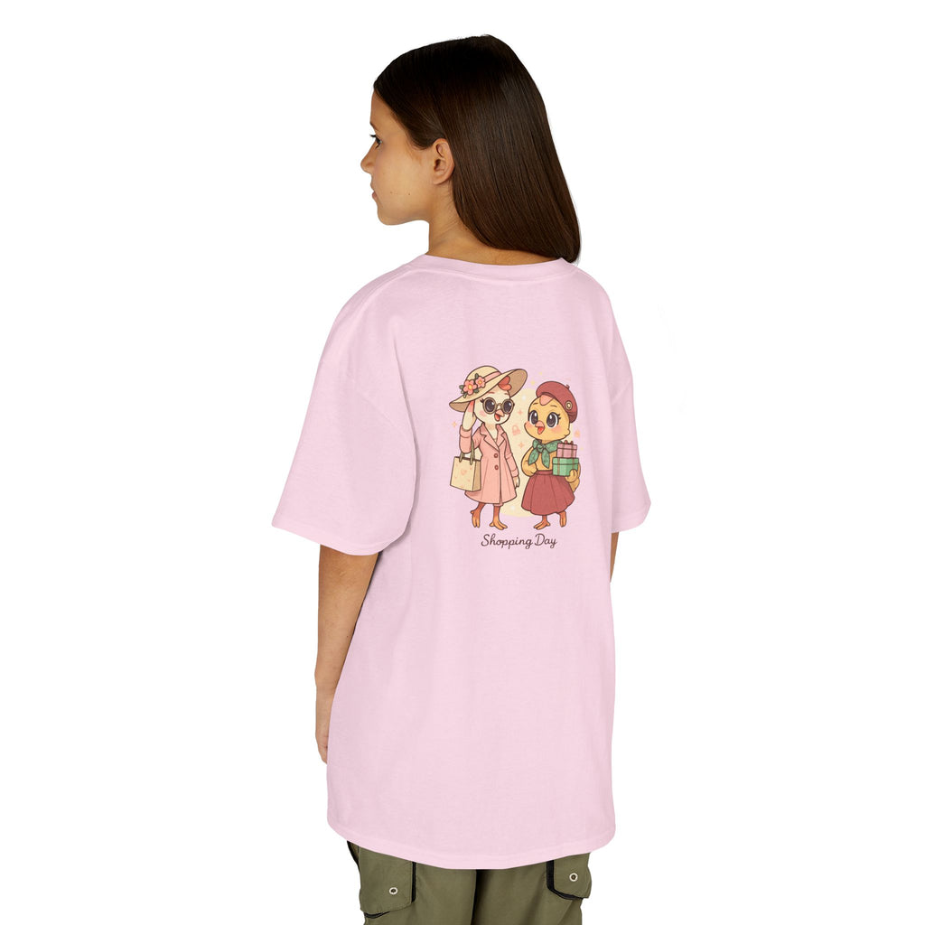 Kids Tee — Vintage Hens in Hats Illustration (Back Print)