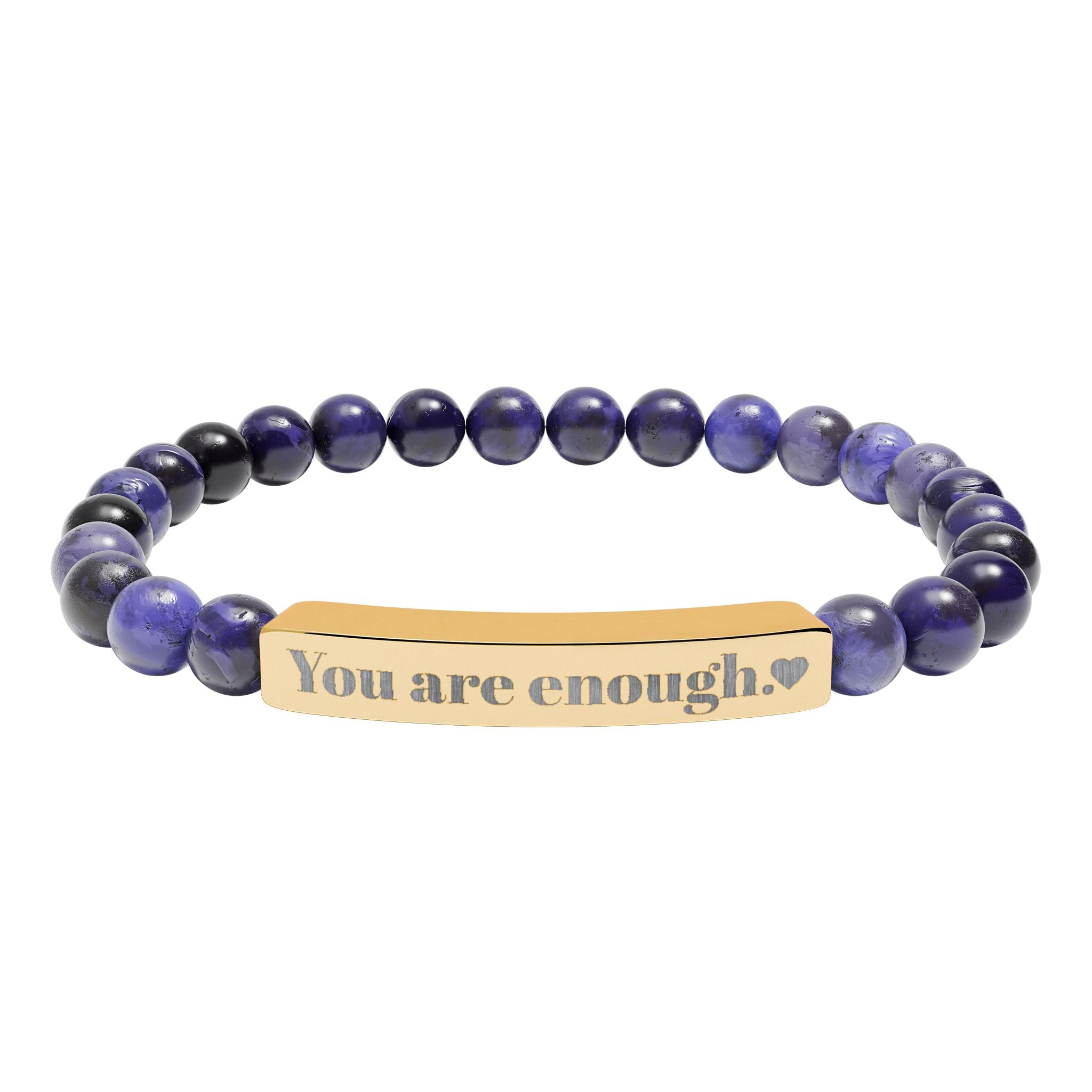 Natural Stone Stretch Bar Bracelet (You Are Enough) | Self-Love Jewelry, Motivational Gift, Affirmation Bracelet, Mindfulness [...]
