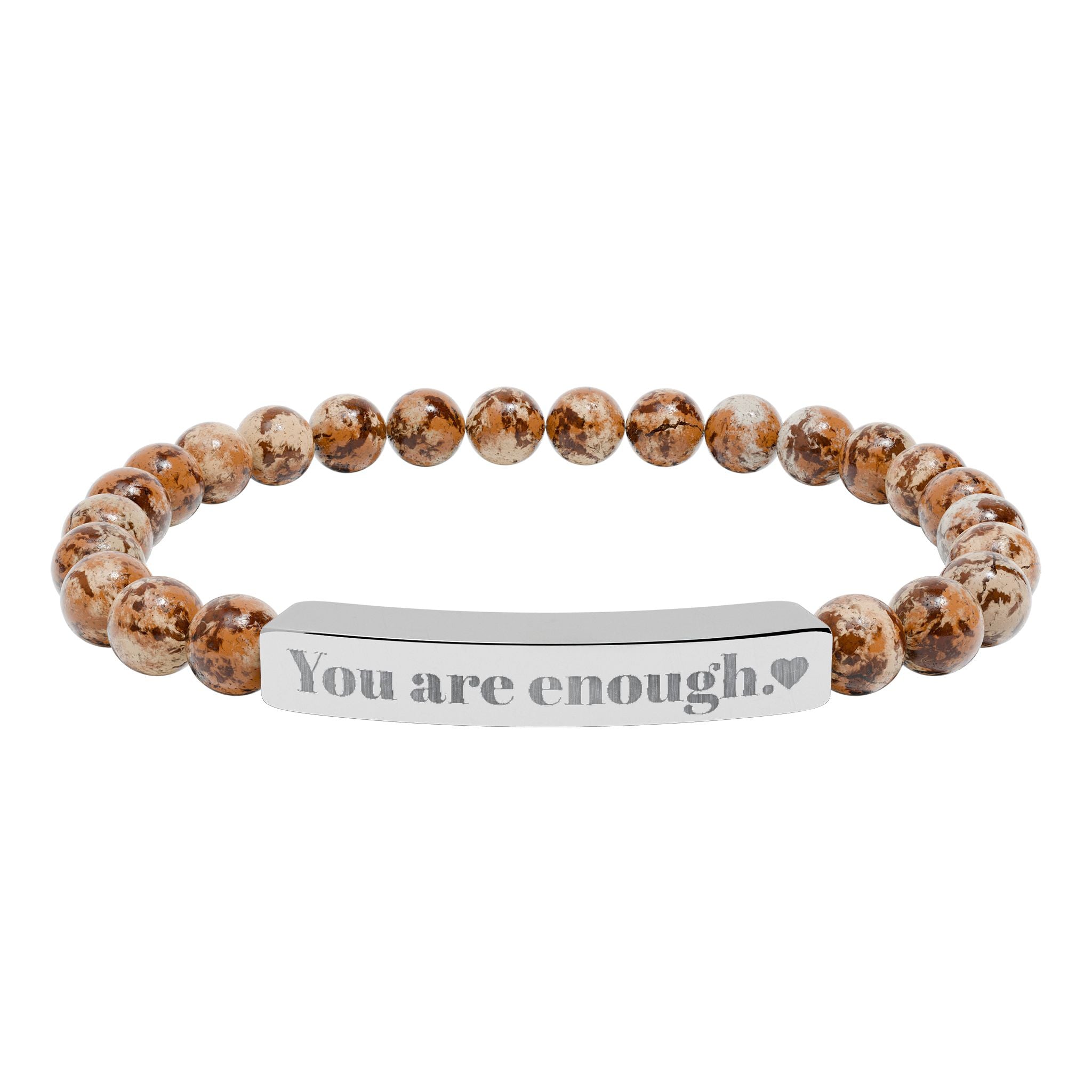 Natural Stone Stretch Bar Bracelet (You Are Enough) | Self-Love Jewelry, Motivational Gift, Affirmation Bracelet, Mindfulness [...]