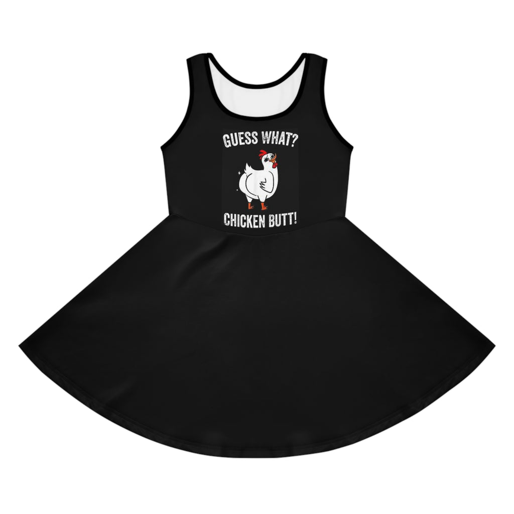 Guess What? Chicken Butt! Girls' Sleeveless Sundress, Fun Summer Dress, Playful Dress for Kids, Cute Sundress for Birthdays, Funny [...]