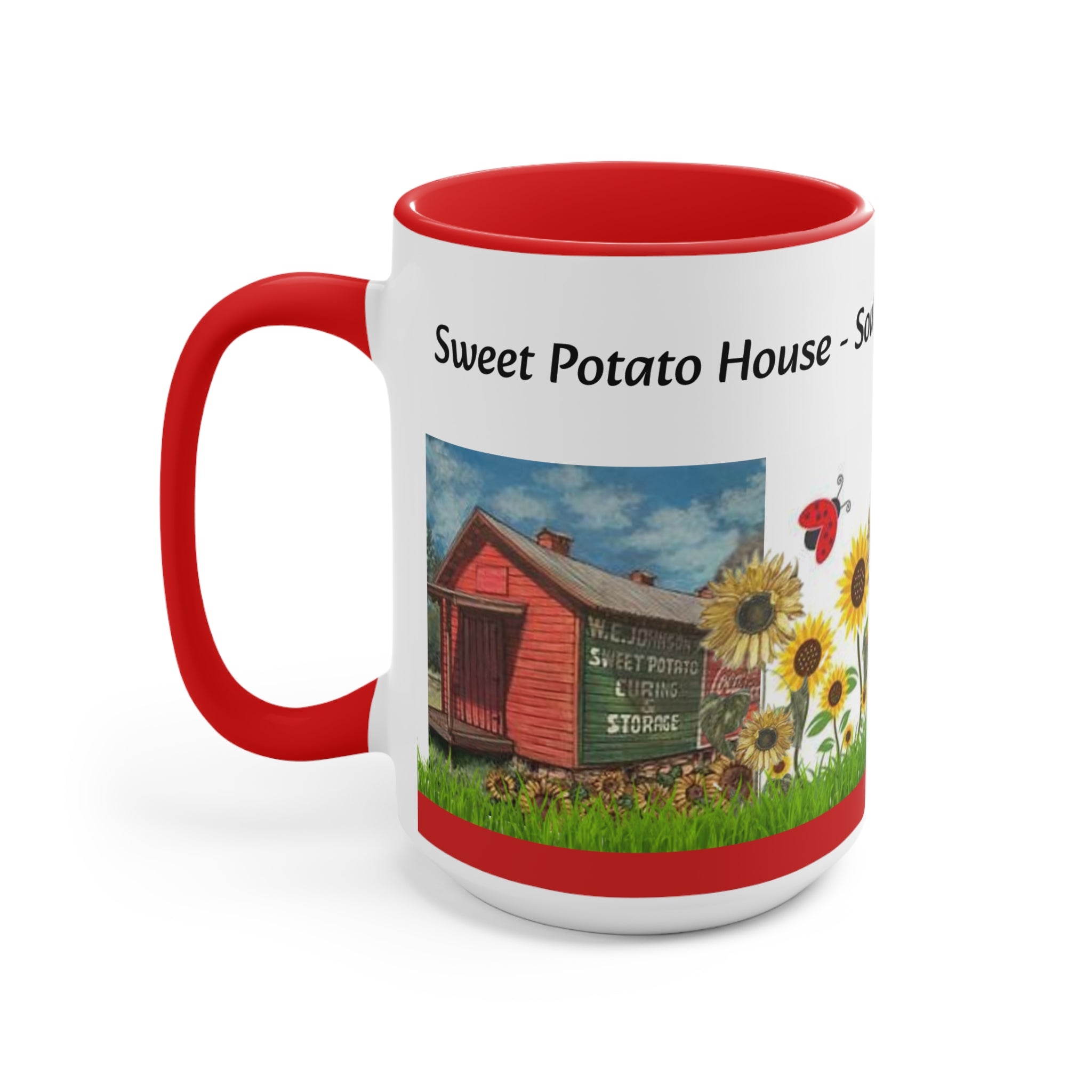 Sweet Potato House Mug, Roopville GA Local Collectible -Red