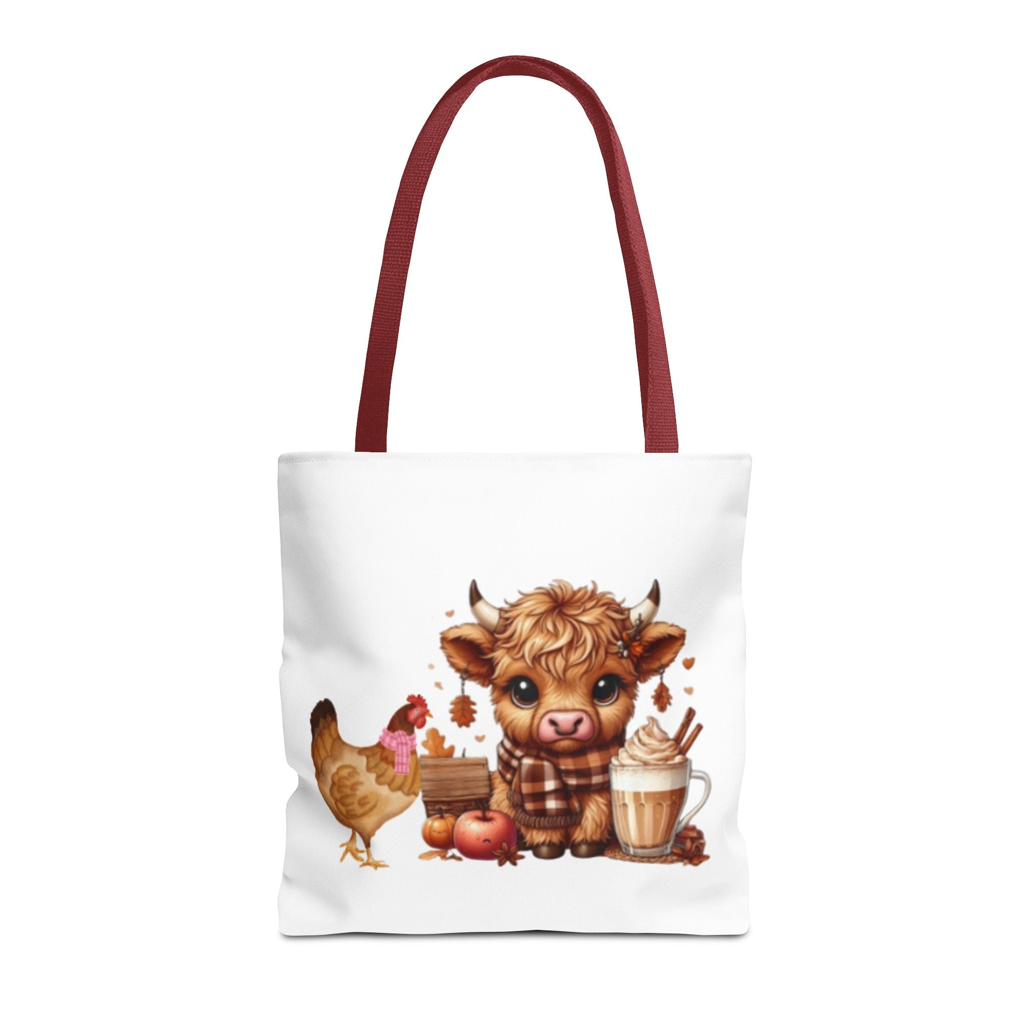Friends- Cute Cow & Chicken Tote Bag for Farm Lovers, Harvest Market Bag