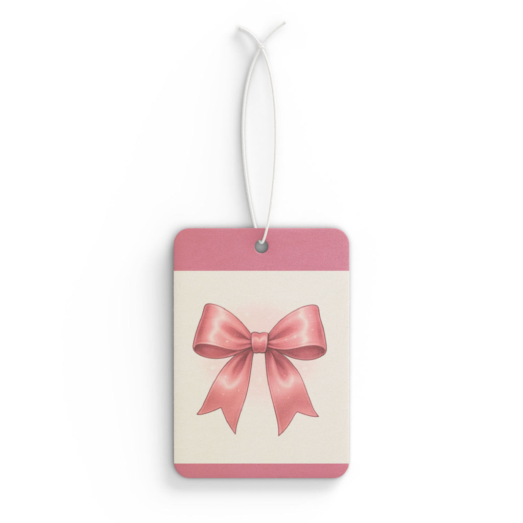 Pink Ribbon Car Air Freshener — Cute Decorative Scented Ornament