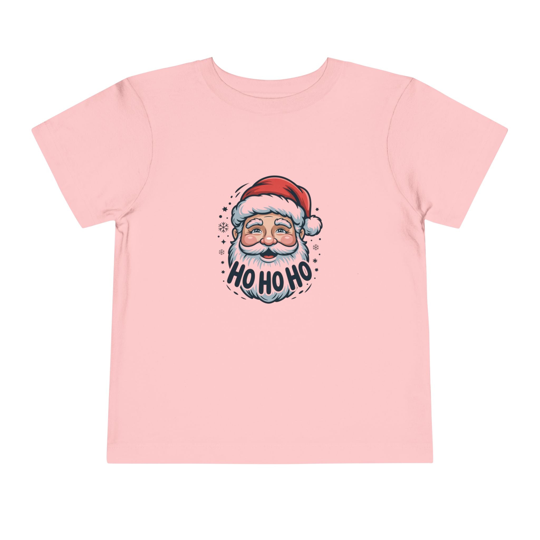 Santa Face "Ho Ho Ho" Toddler Tee — Cute Christmas Holiday Shirt