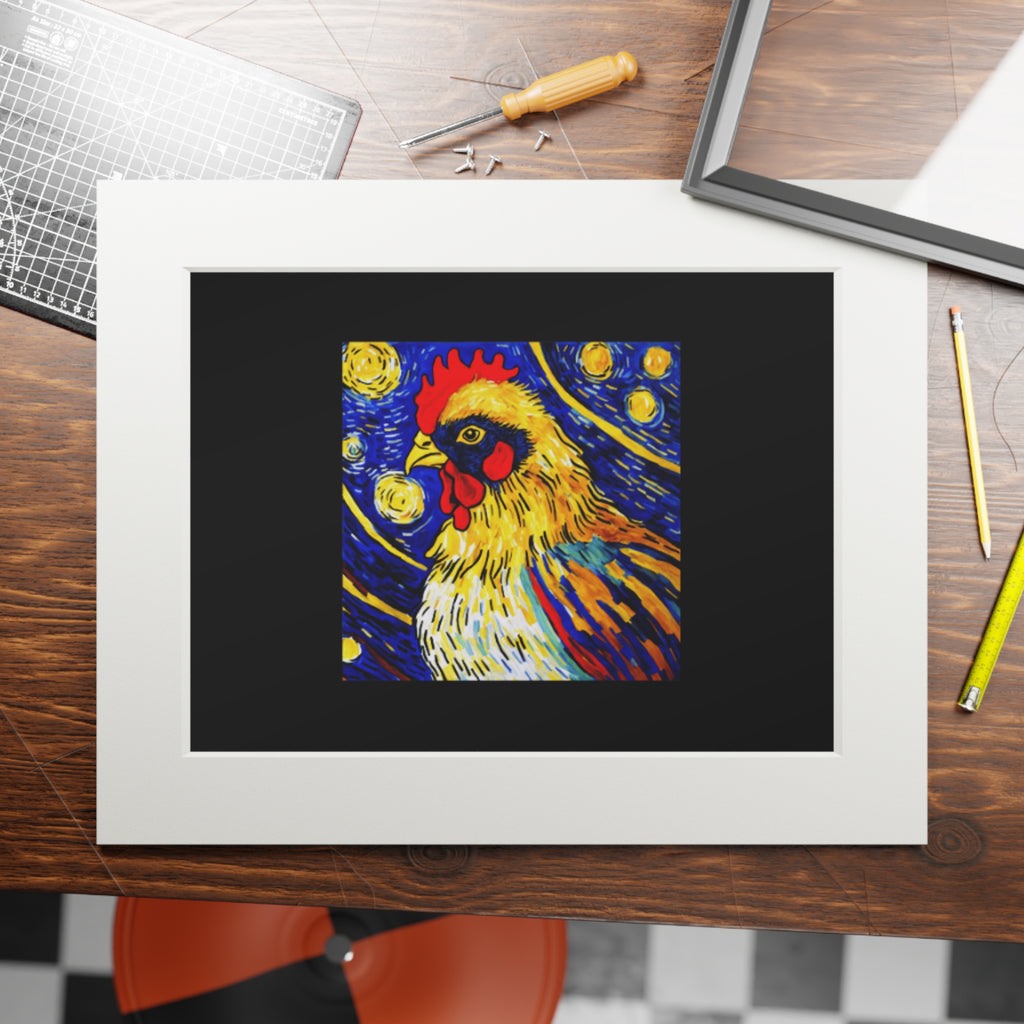Vibrant Chicken Art Print,  Farmhouse Style Artwork, Perfect for Kitchen or Gallery