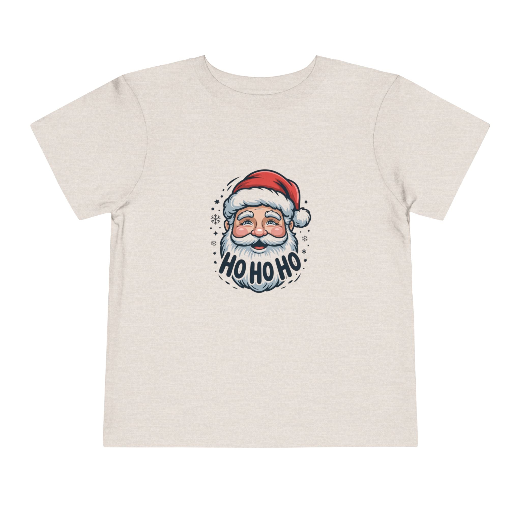 Santa Face "Ho Ho Ho" Toddler Tee — Cute Christmas Holiday Shirt