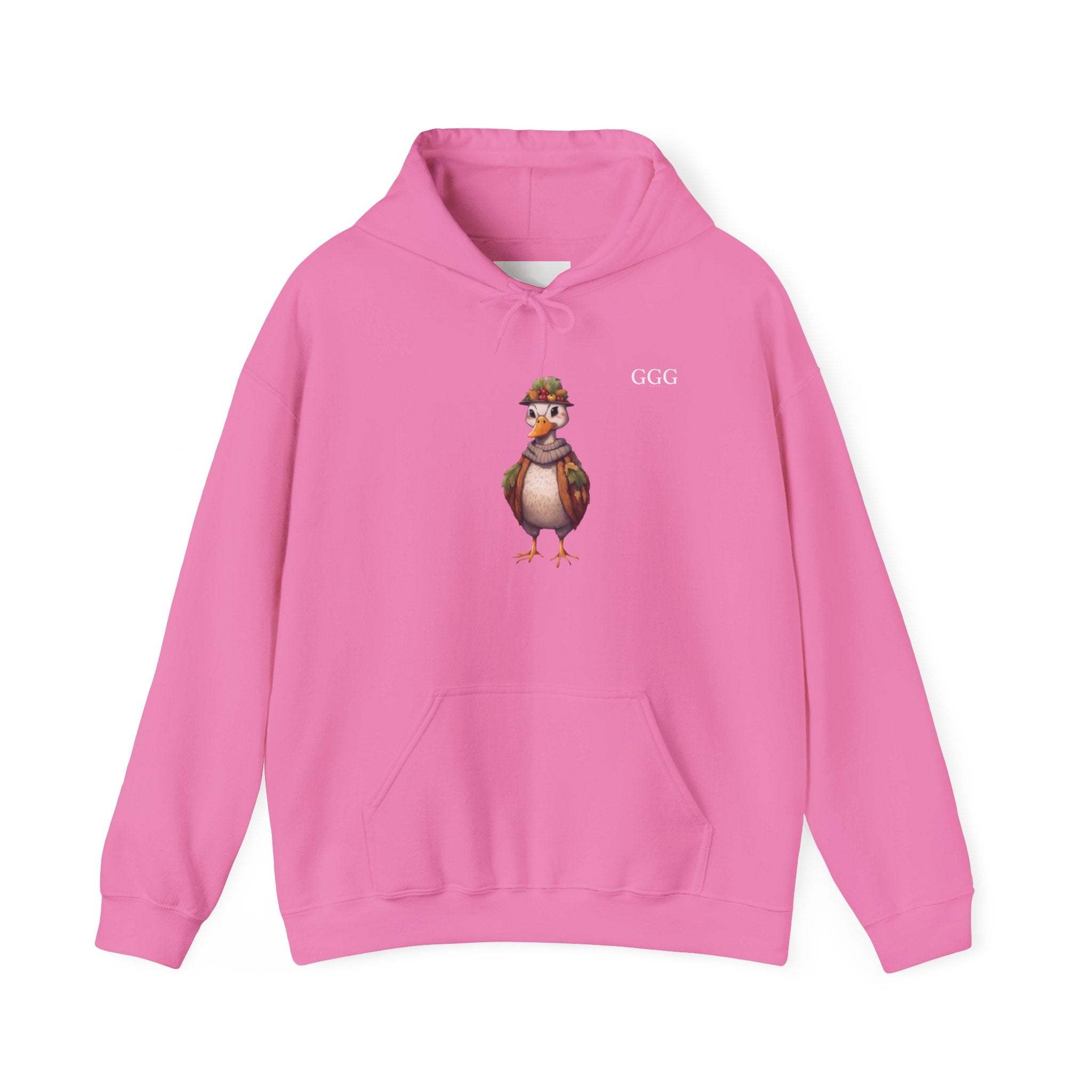 Duckling Graphic Hoodie — Cute Vintage Duck with Scarf Sweatshirt
