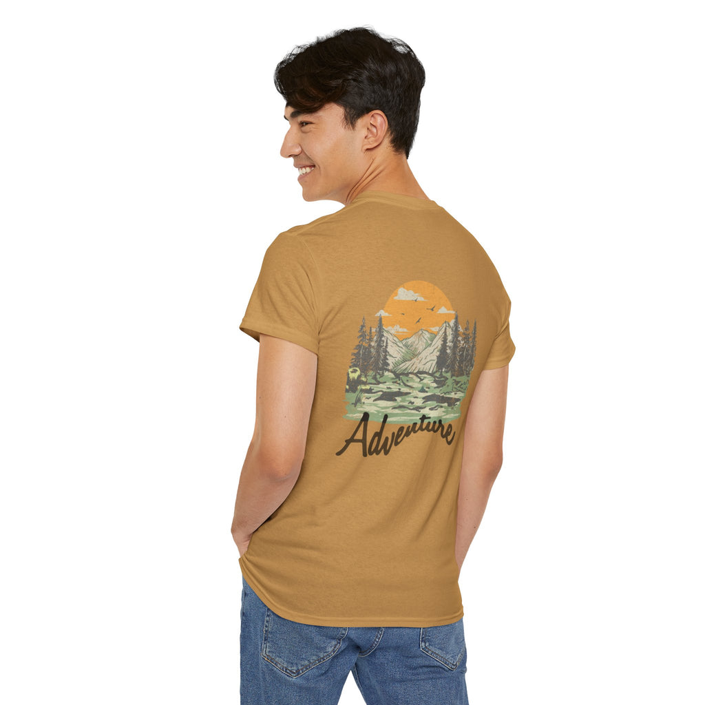 Adventure  Heavy Cotton Tee - Nature-Inspired Graphic T-Shirt for Outdoor Enthusiasts