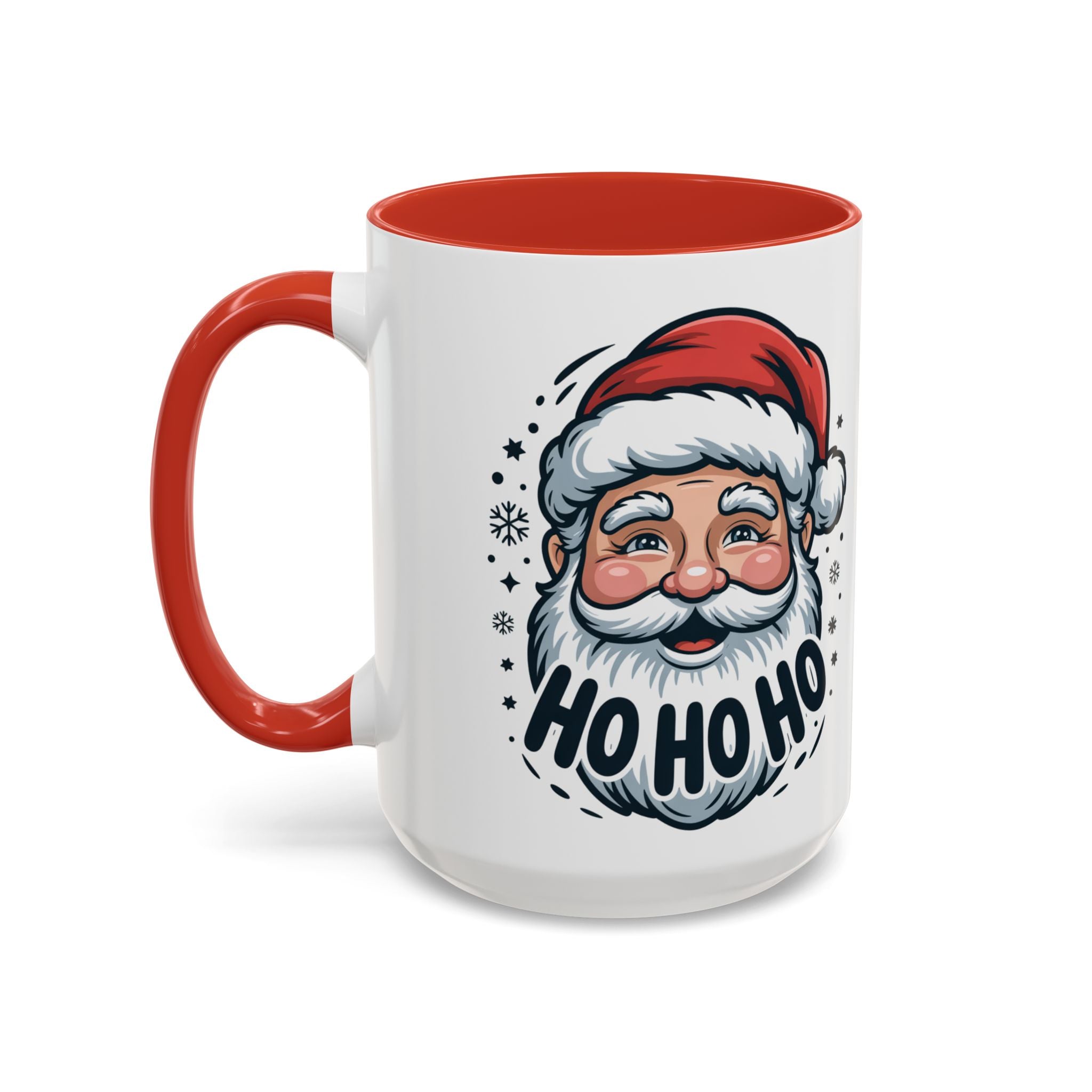 Santa "Ho Ho Ho" Accent Coffee Mug — Festive Holiday Christmas Gift (11/15oz)