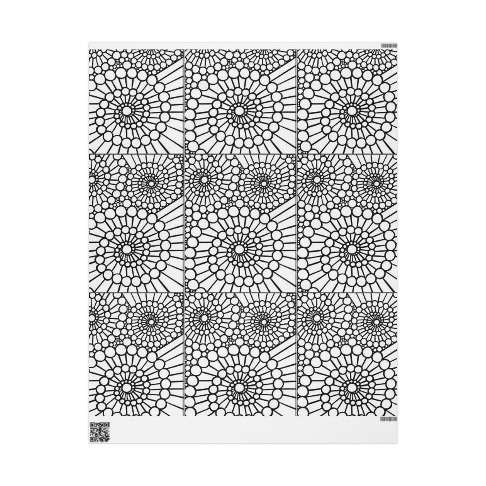 Elegant Geometric Wrapping Paper, Gift Wrap for All Occasions, Modern Black and White Pattern, Birthday, Wedding, Holiday Wrap