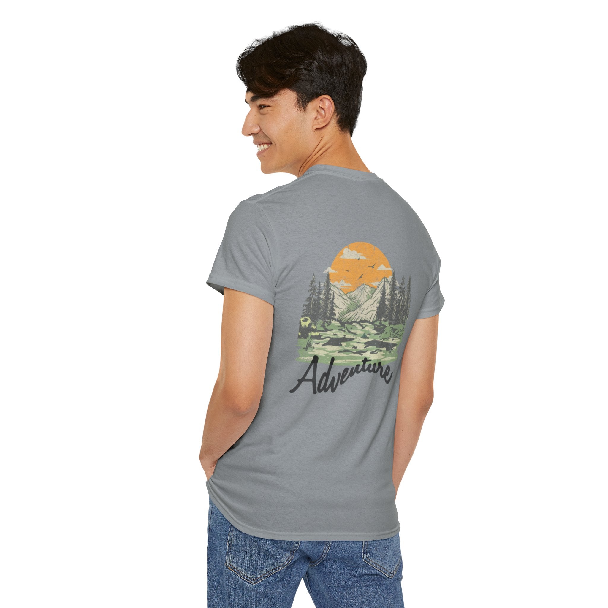 Adventure  Heavy Cotton Tee - Nature-Inspired Graphic T-Shirt for Outdoor Enthusiasts