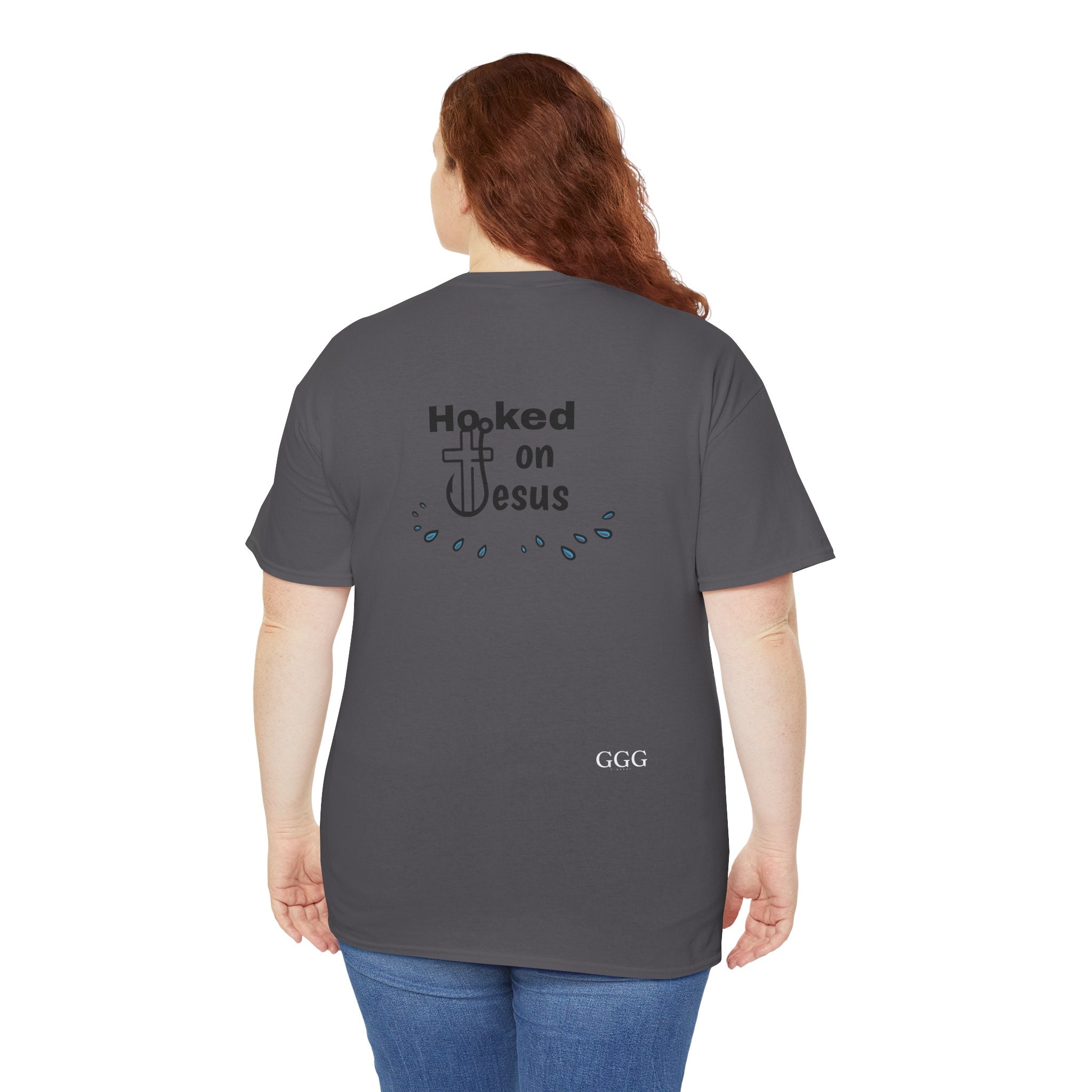 Hooked on Jesus Unisex Heavy Cotton Tee - Faith-Inspired Apparel