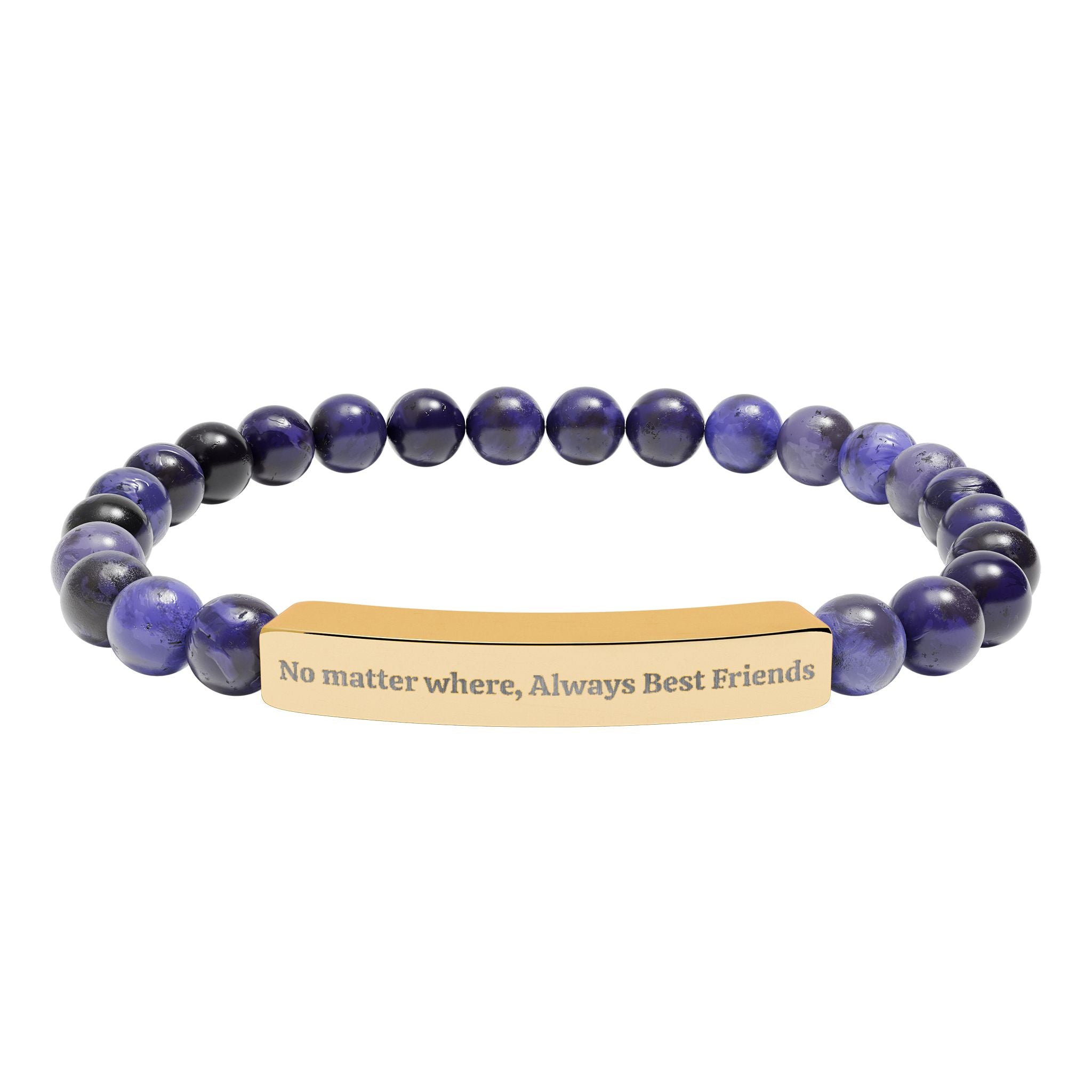 Bracelet Set - Best Friends Natural Stone Stretch Bar Bracelet