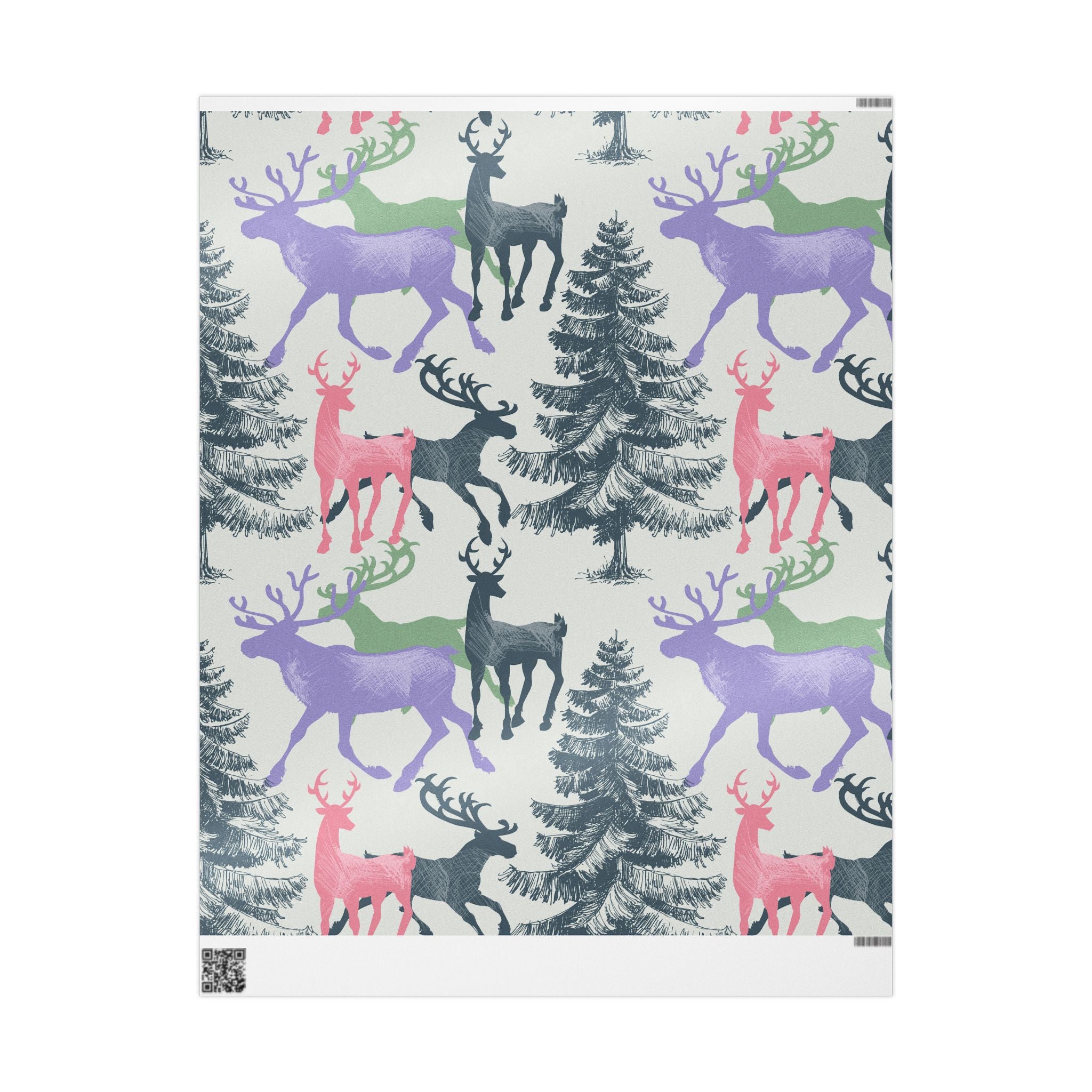Whimsical Reindeer Wrapping Paper for Holidays