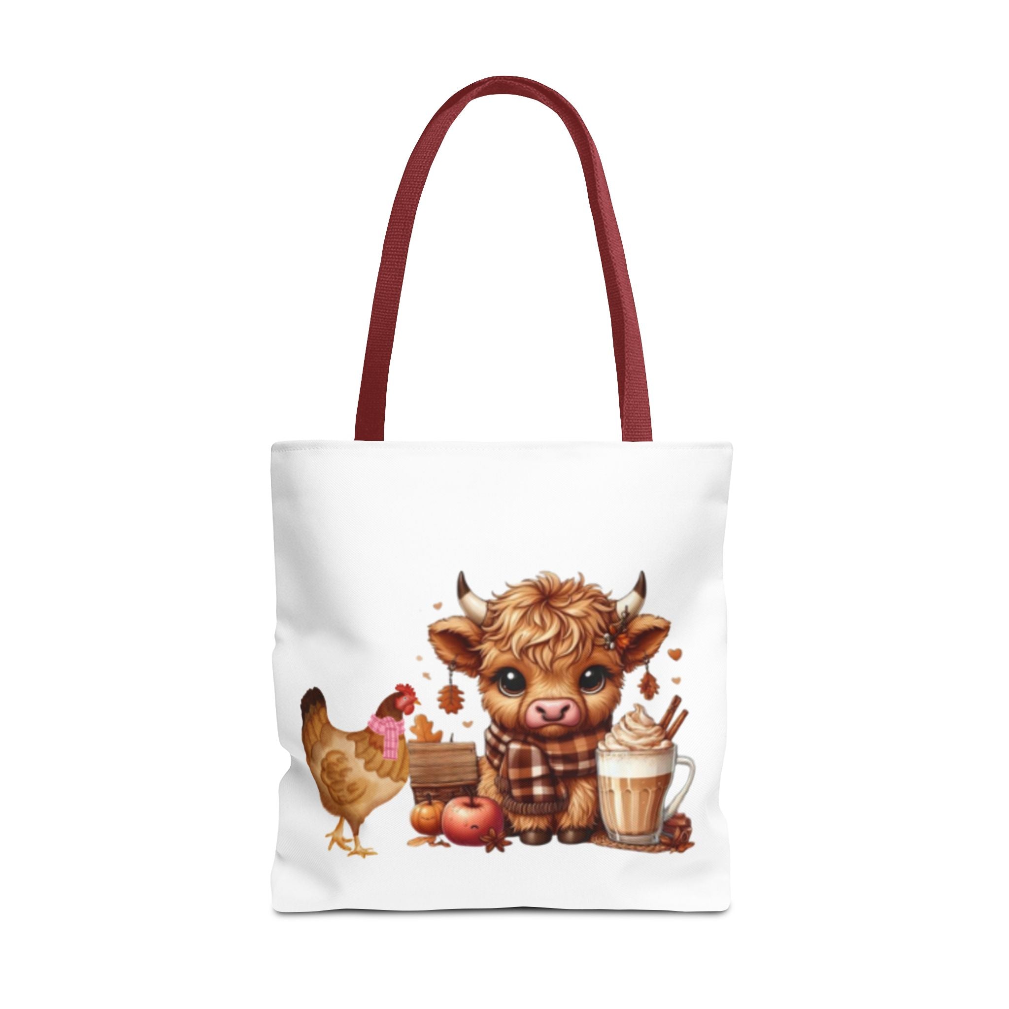 Friends- Cute Cow & Chicken Tote Bag for Farm Lovers, Harvest Market Bag