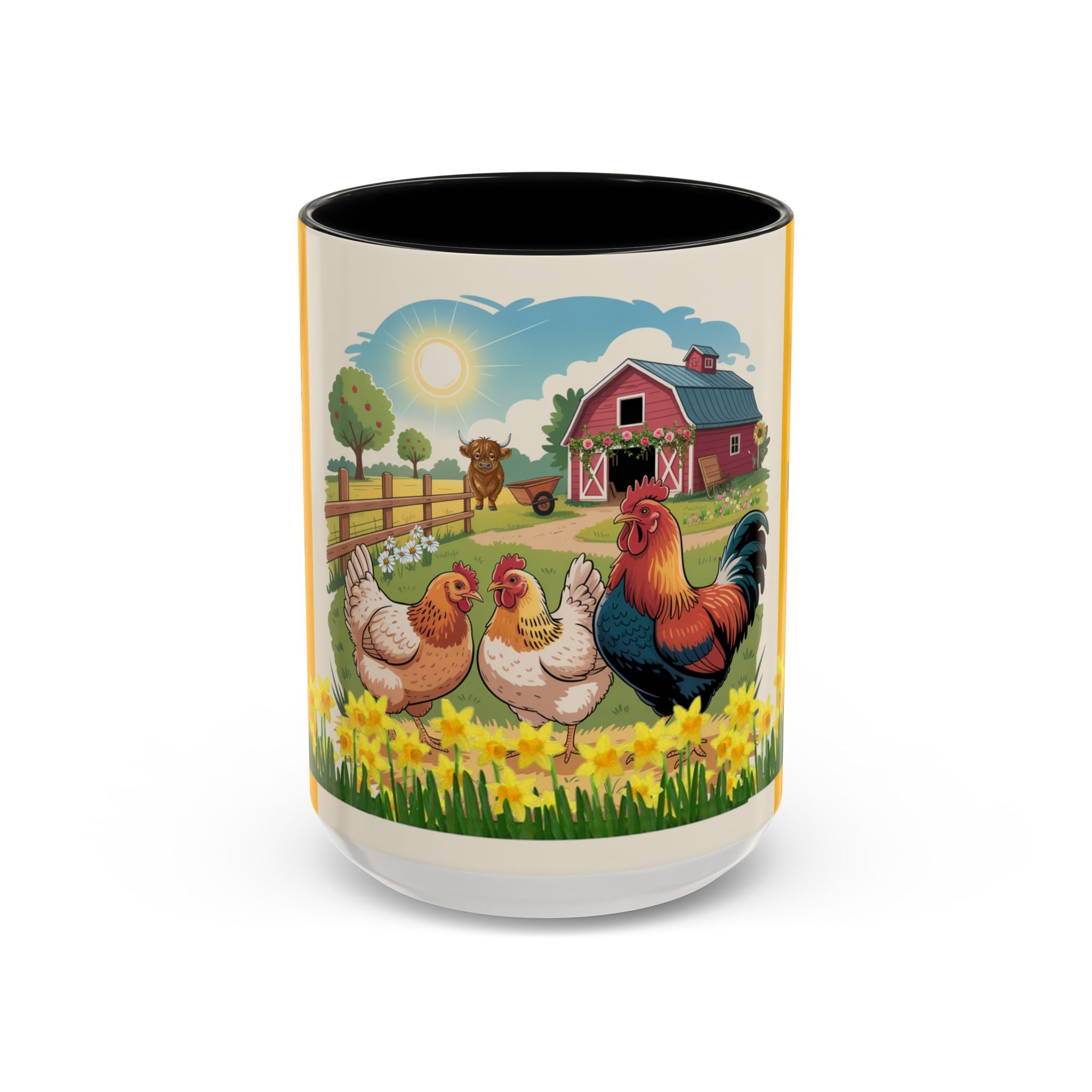 Farmhouse Chic Accent Coffee Mug - "And My Coffee" Design