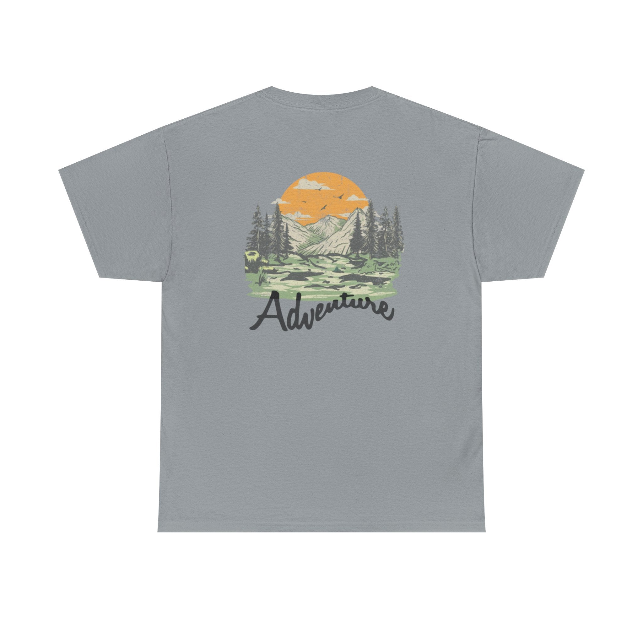 Adventure  Heavy Cotton Tee - Nature-Inspired Graphic T-Shirt for Outdoor Enthusiasts