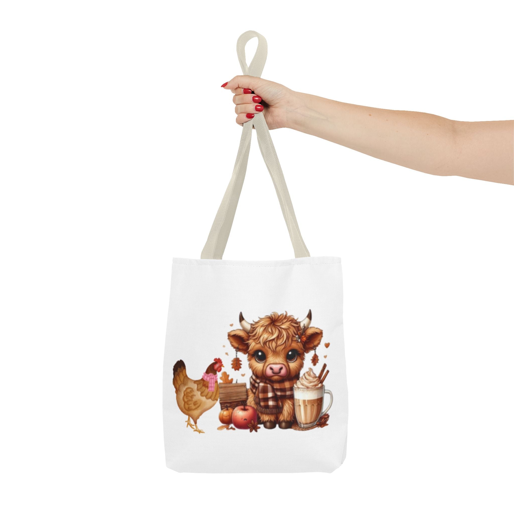 Friends- Cute Cow & Chicken Tote Bag for Farm Lovers, Harvest Market Bag