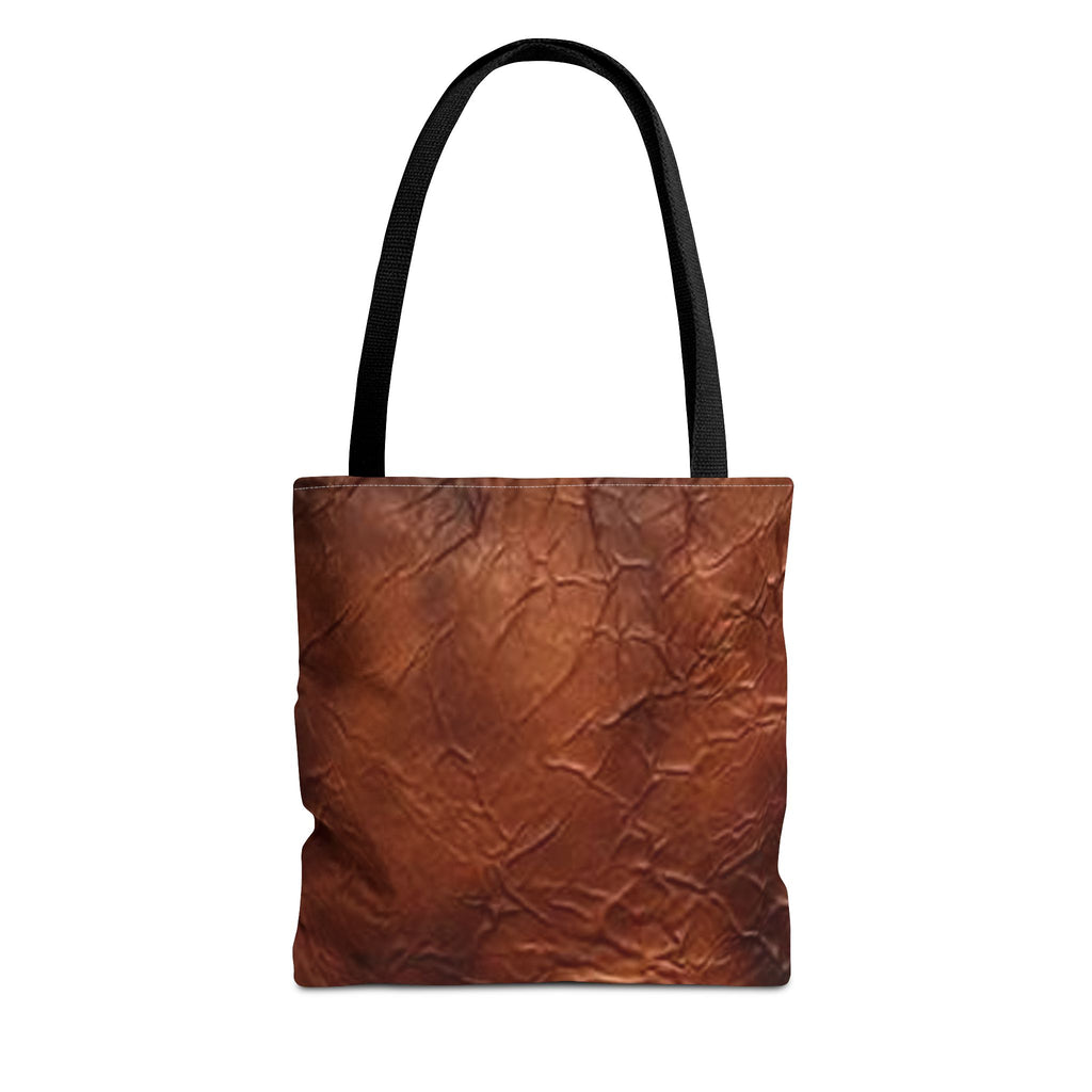 Canvas Tote Bag - Bison Leather Print Eco-Friendly Carryall for Everyday Use