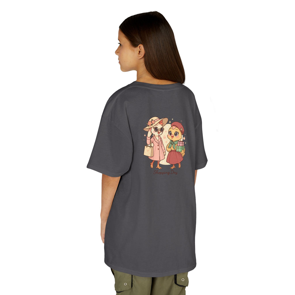 Kids Tee — Vintage Hens in Hats Illustration (Back Print)