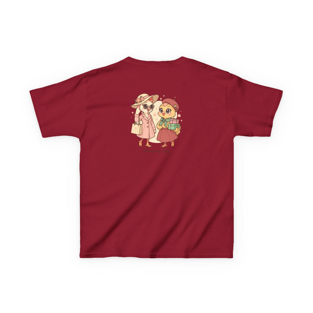 Kids Tee — Vintage Hens in Hats Illustration (Back Print)