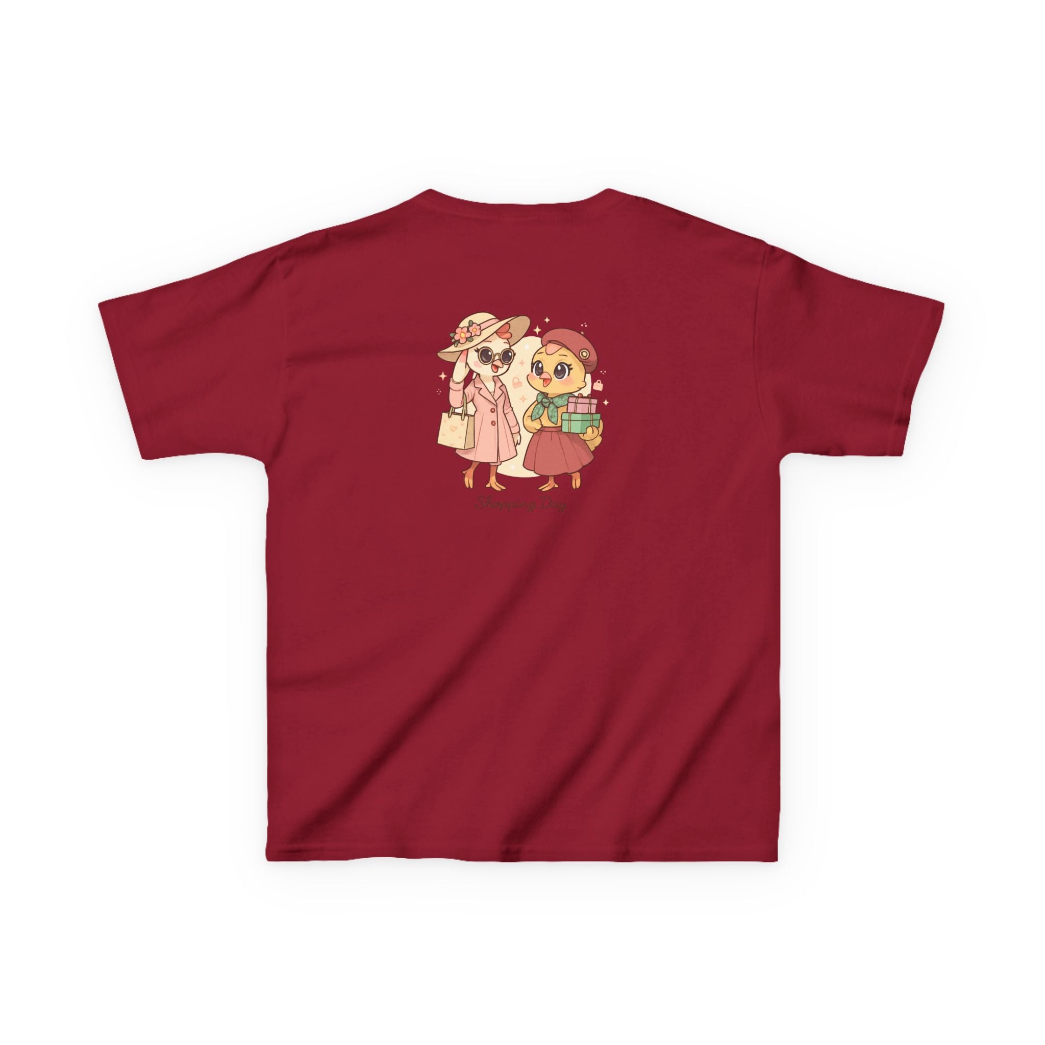 Kids Tee — Vintage Hens in Hats Illustration (Back Print)