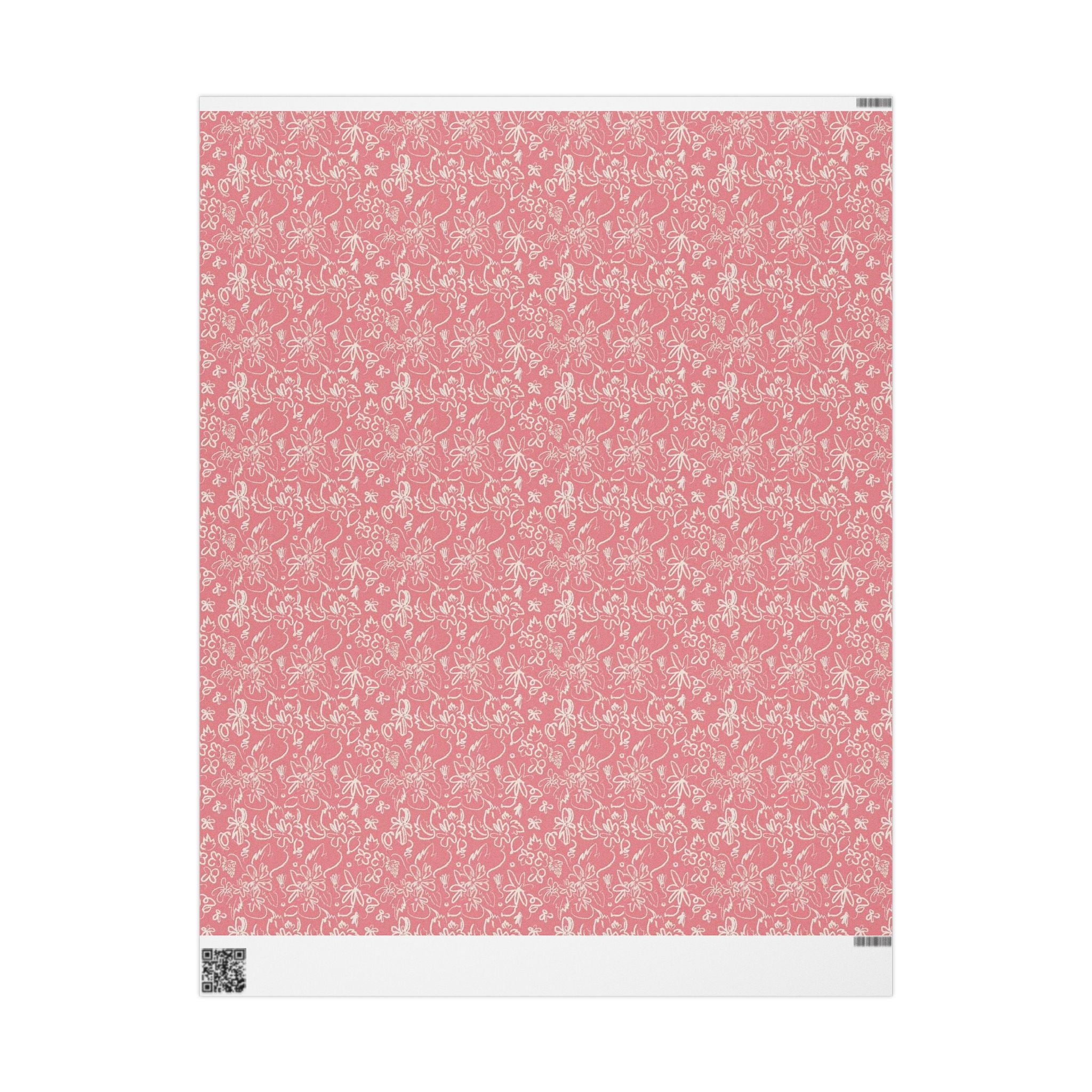 Soft Pink Floral Wrapping Paper for All Occasions, Gift Wrap, Party Decor, Eco-Friendly Gift Wrap, Birthday, Wedding, Holiday Gifts