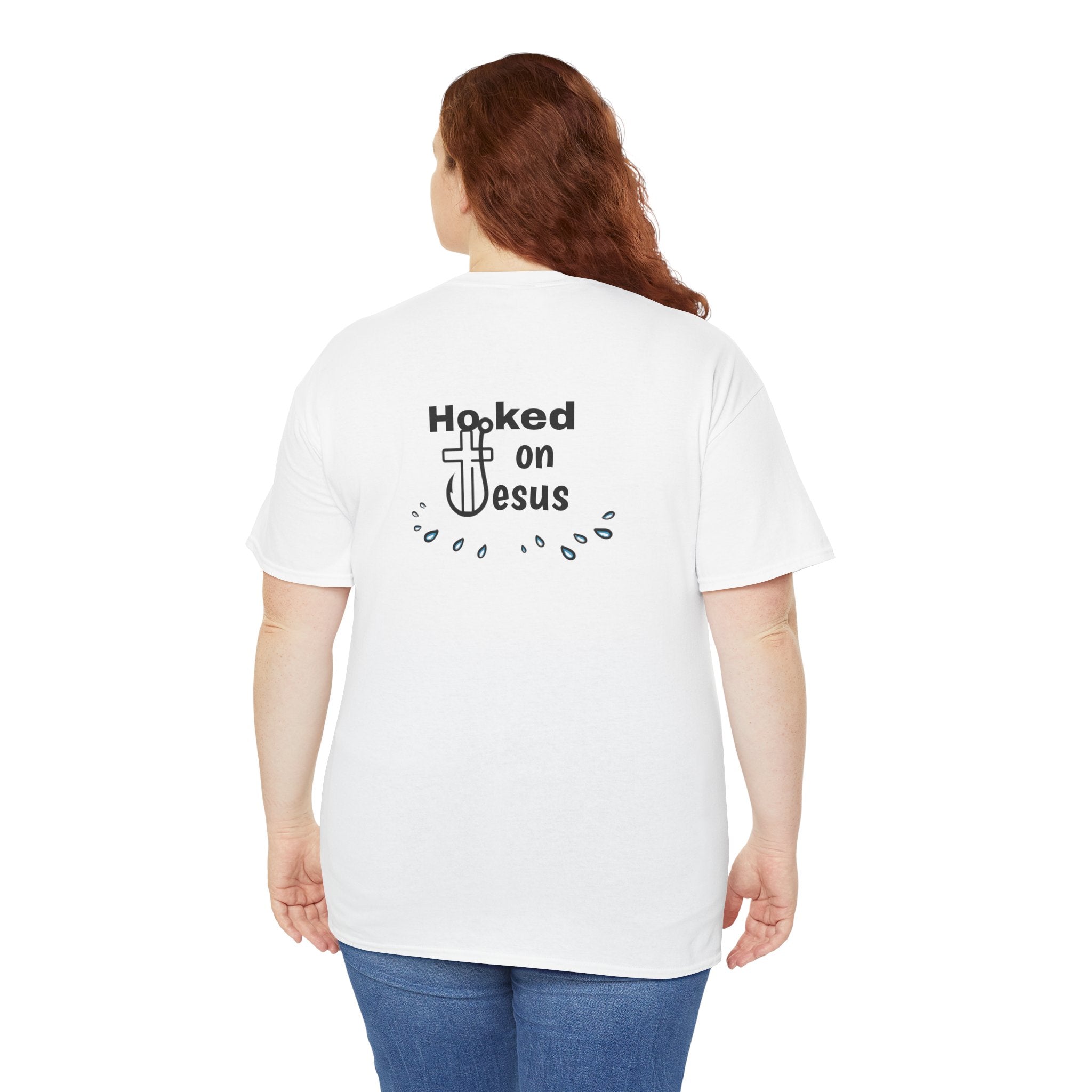 Hooked on Jesus Unisex Heavy Cotton Tee - Faith-Inspired Apparel