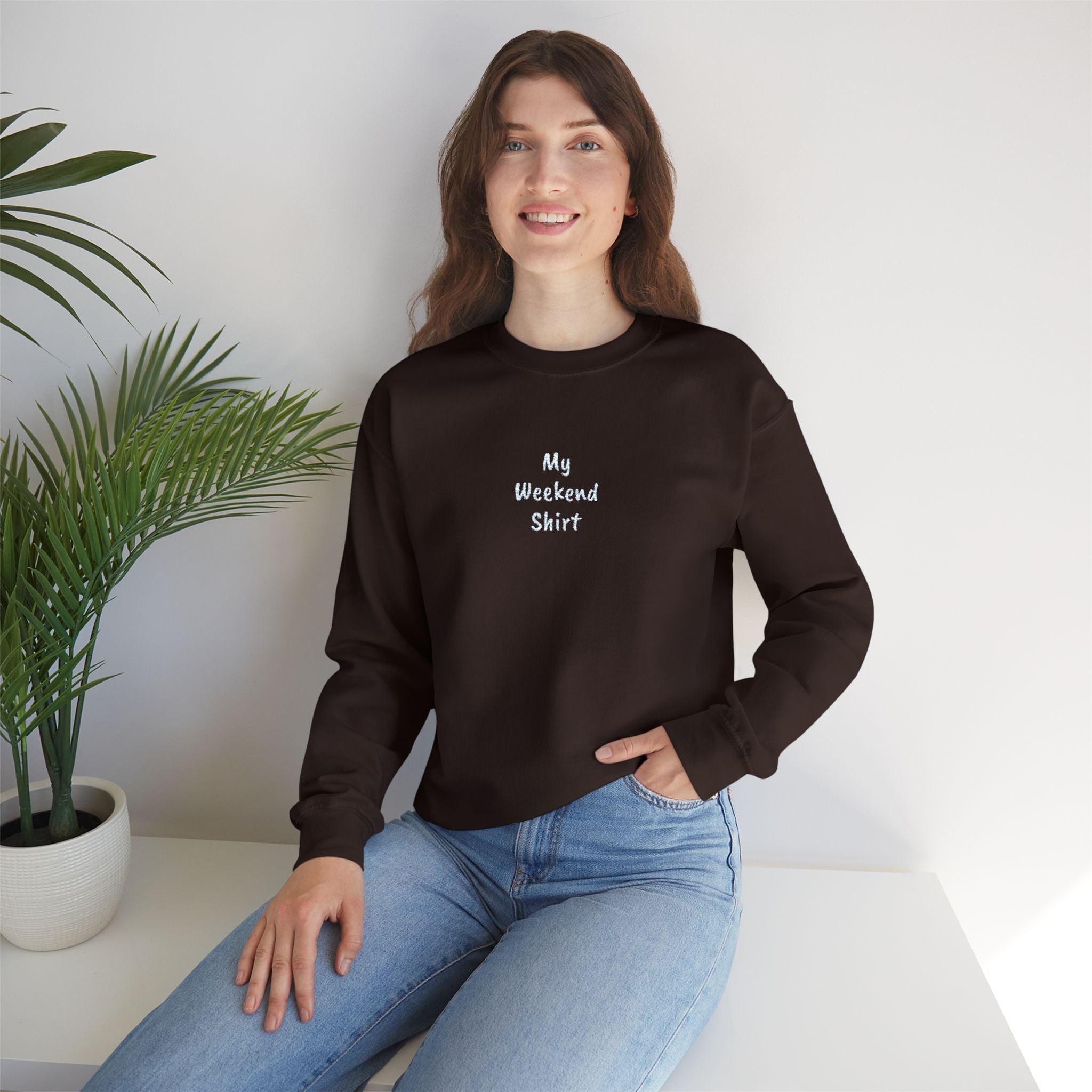 Minimal 'My Weekend Shirt' Crewneck Sweatshirt