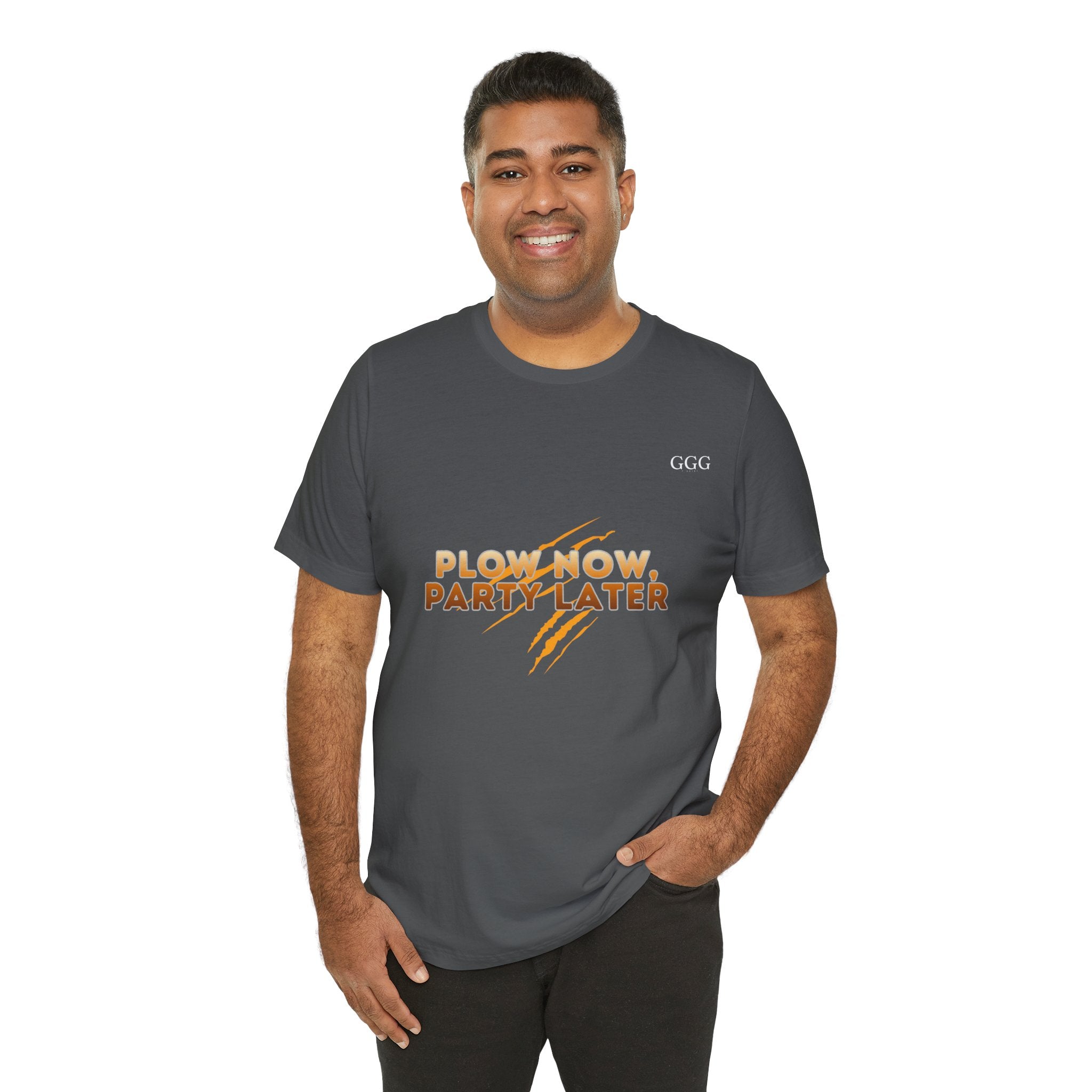 Plow Now Party Later Tee — Rustic Farm-to-Festival Graphic T-Shirt