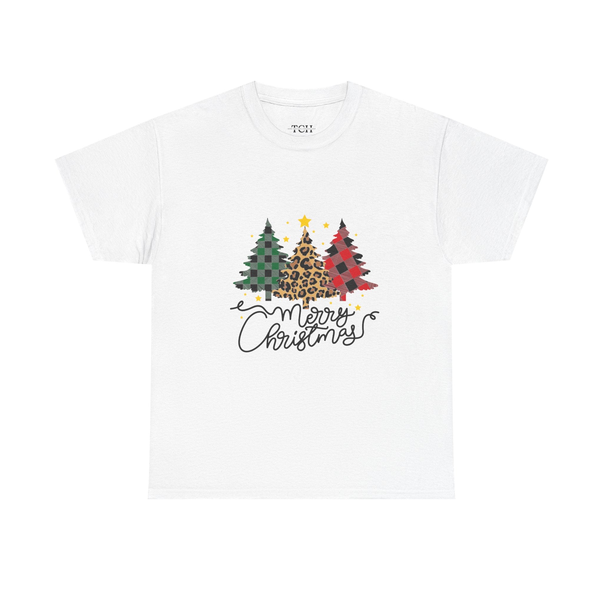 Merry Christmas Unisex Heavy Cotton Tee, Holiday T-Shirt, Festive Apparel, Christmas Gift, Winter Wear, Casual Top