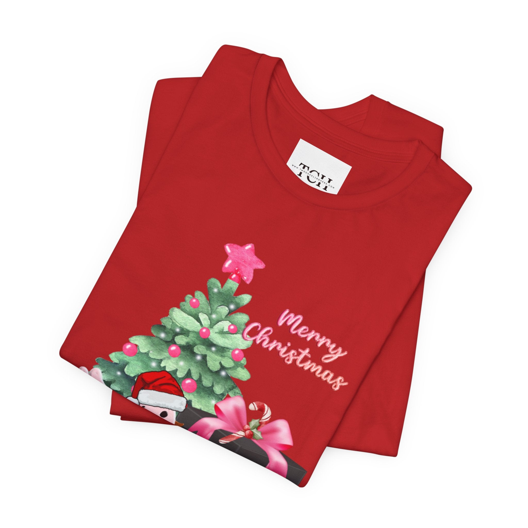 Pink Christmas Chick Tee, Merry Christmas Shirt