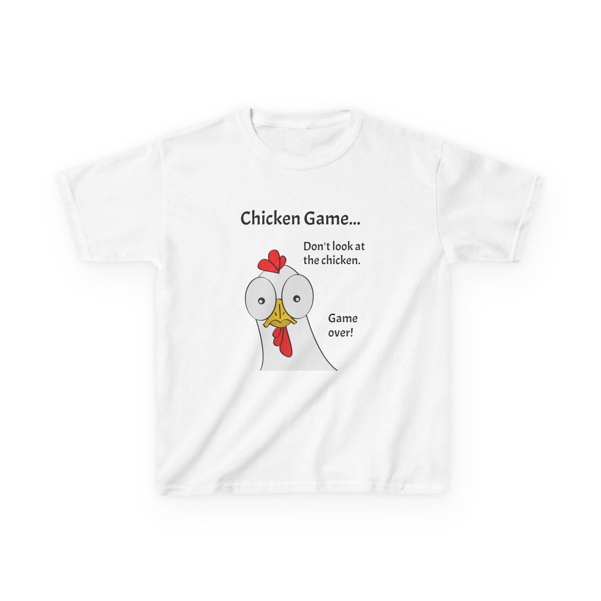 Funny Chicken Game Kids Tee, Humor T-Shirt for Kids, Playful Gift for Birthdays, Animal Lovers, Family Gatherings