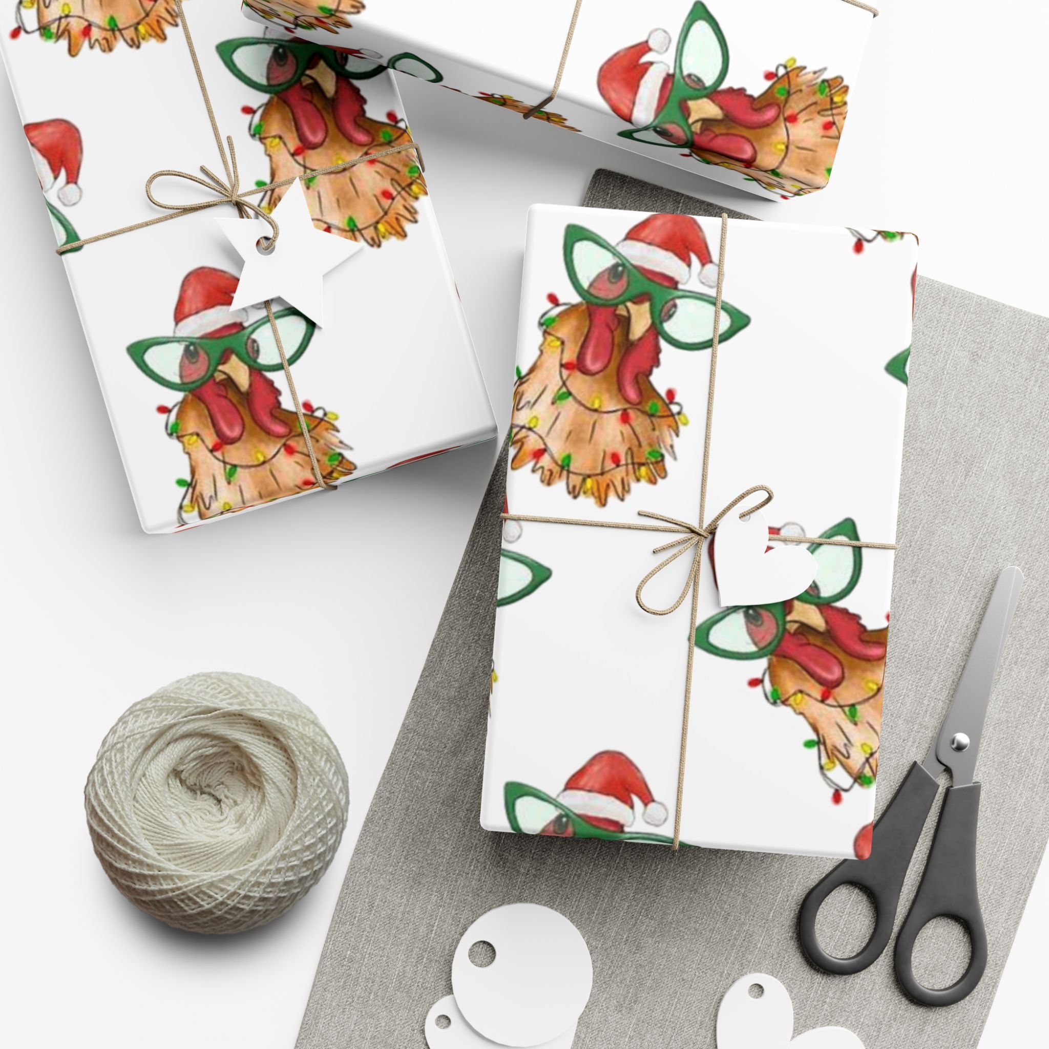 Gift Wrap Paper - Christmas Chicken