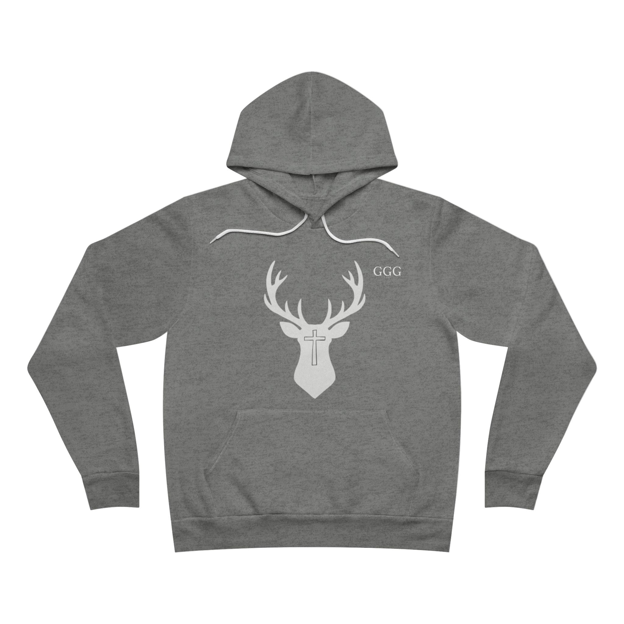 Deer Crest Hoodie — Minimal Stag Graphic Pullover
