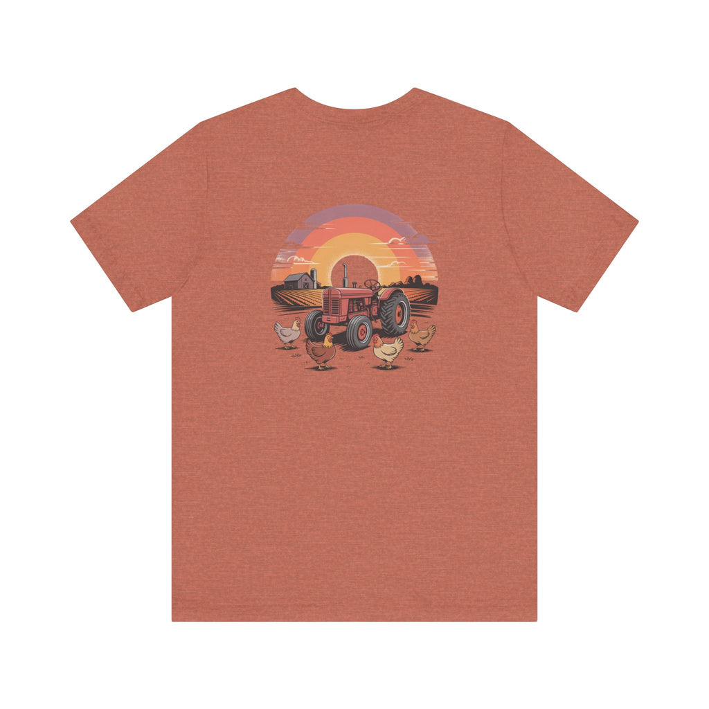 Sunset Forest Unisex Tee - Nature Inspired Short Sleeve Shirt